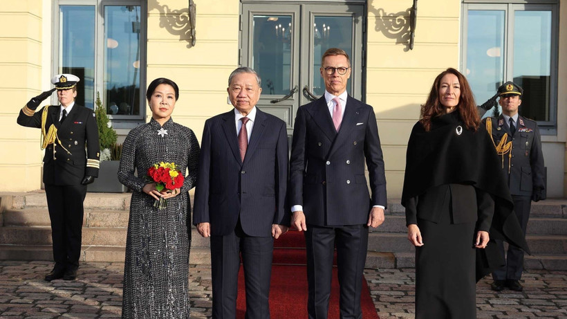 Lễ đón trọng thể Tổng Bí thư Tô Lâm và Phu nhân thăm chính thức Cộng hòa Phần Lan