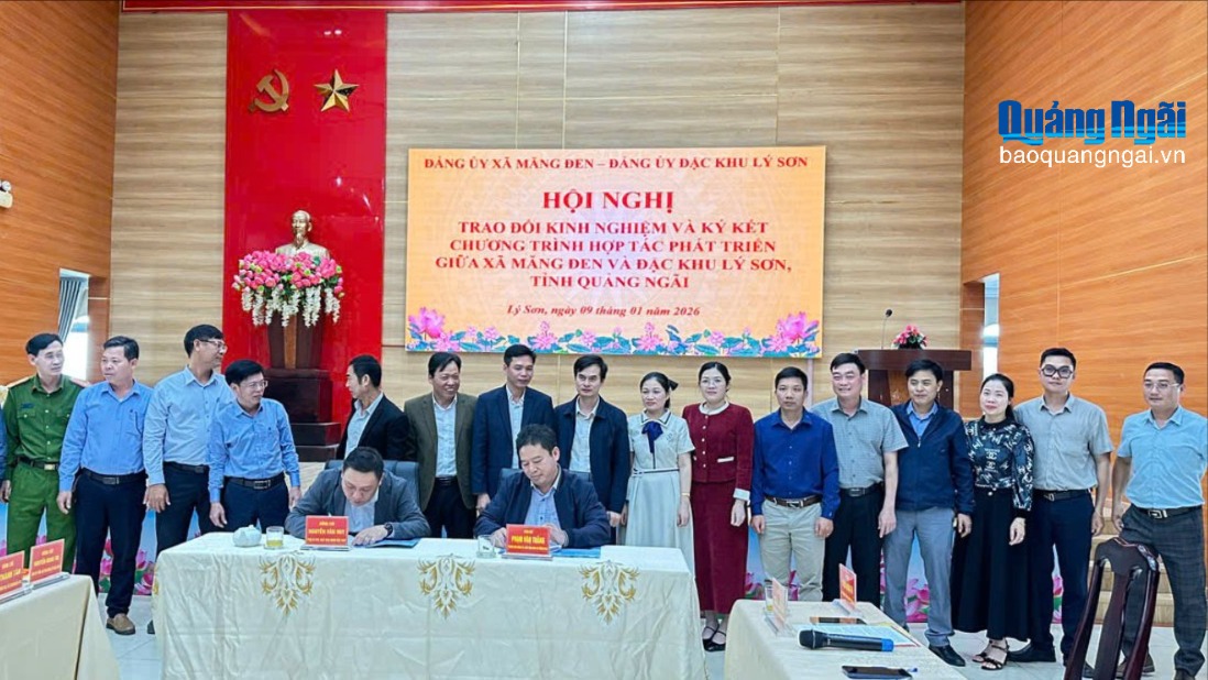 Xã Măng Đen và đặc khu Lý Sơn hợp tác phát triển kinh tế, xã hội