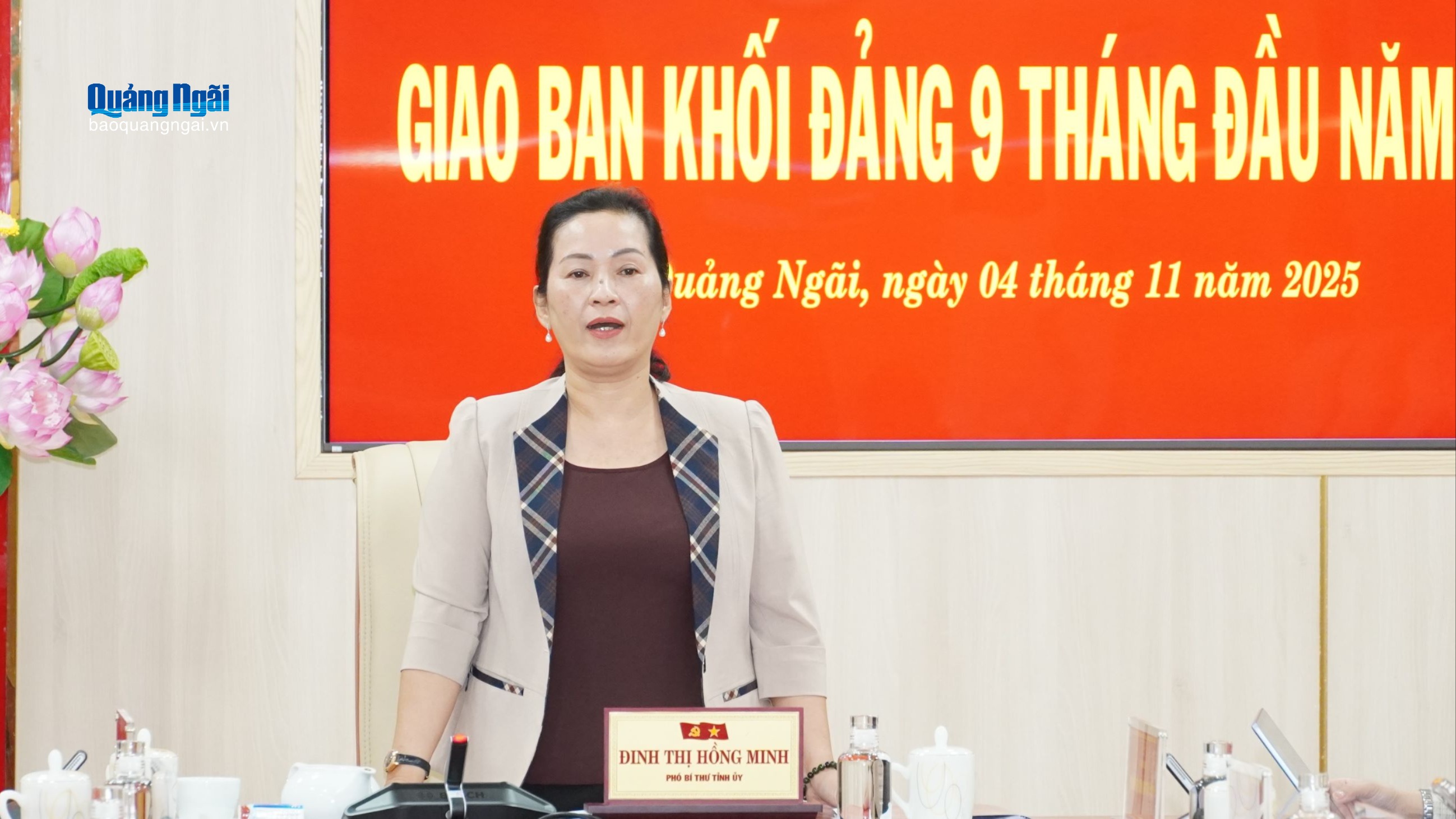 Giao ban khối Đảng 9 tháng năm 2025