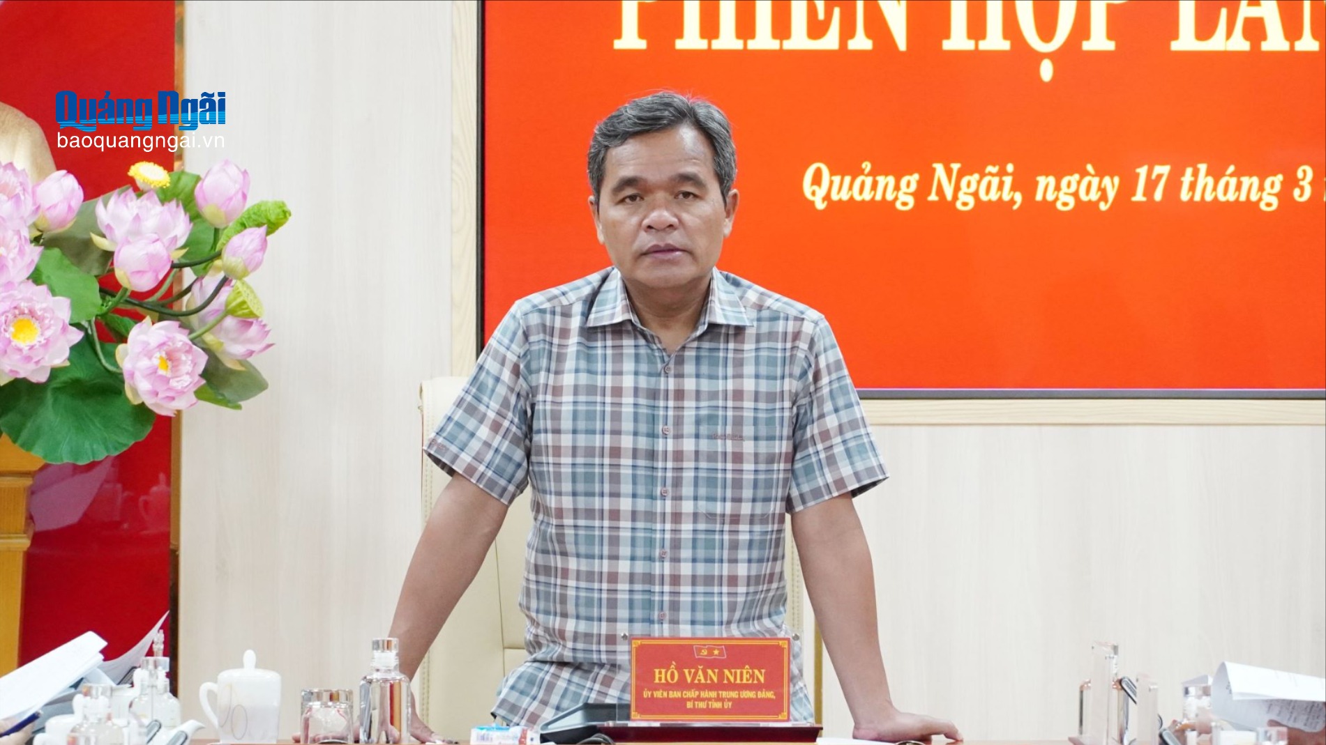 Bí thư Tỉnh ủy Hồ Văn Niên chủ trì phiên họp thứ V Ủy ban Bầu cử tỉnh