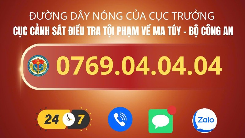 Cục trưởng Cục Cảnh sát điều tra tội phạm về ma túy công khai đường dây nóng
