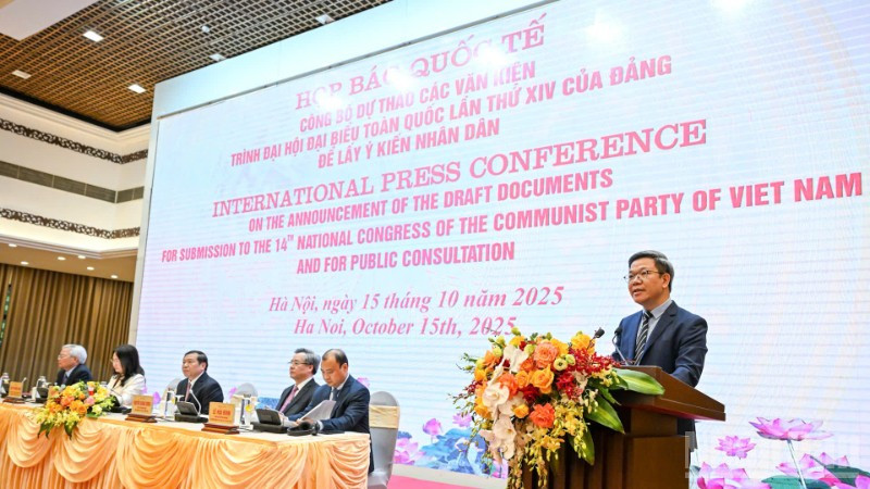 Họp báo quốc tế công bố dự thảo các văn kiện trình Đại hội XIV của Đảng