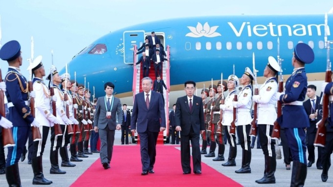 Tổng Bí thư Tô Lâm đến Bình Nhưỡng, bắt đầu thăm cấp Nhà nước tới Triều Tiên