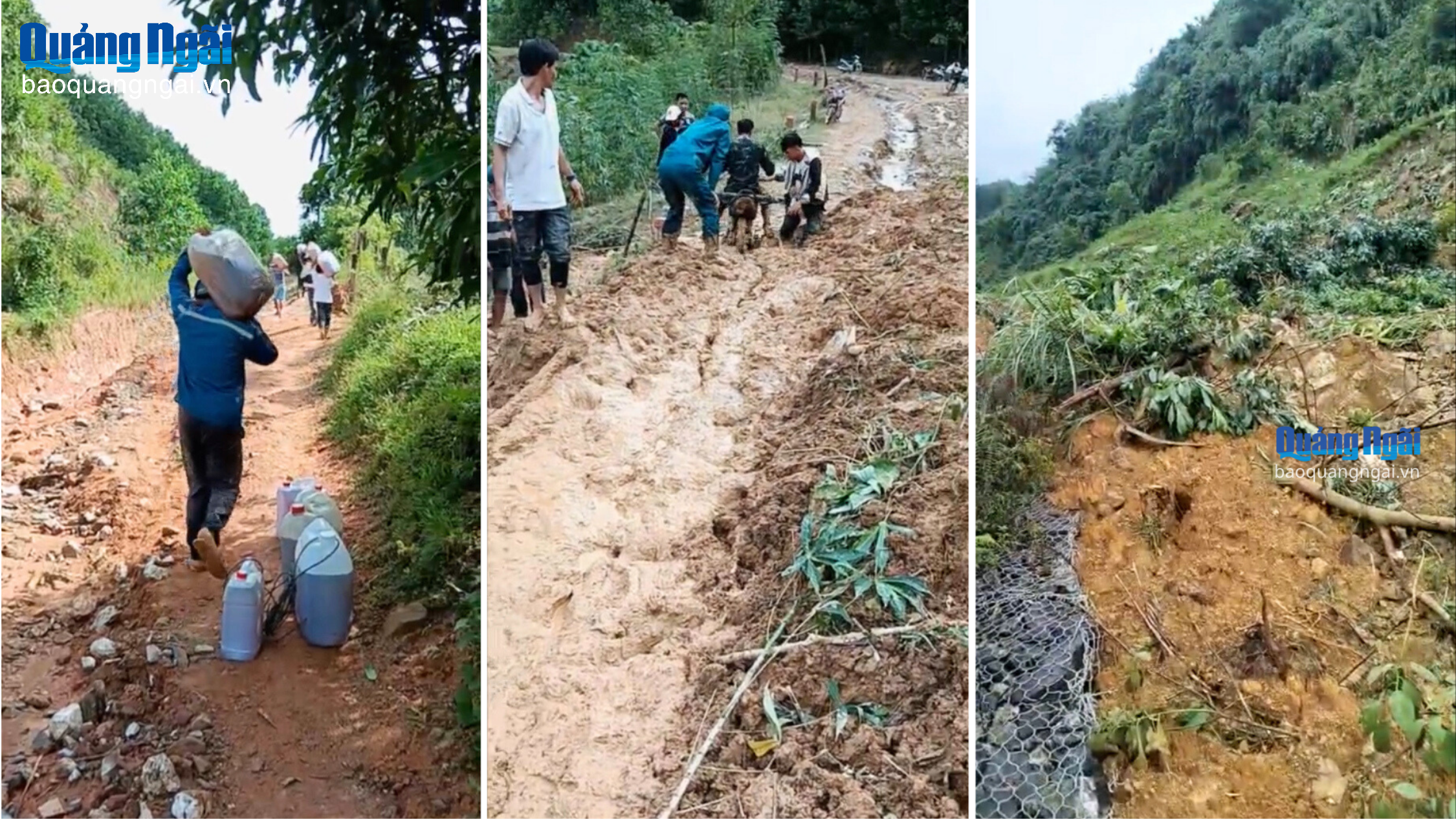 Mưa lớn gây sạt lở, 170 hộ dân xã Sơn Tây Hạ bị cô lập