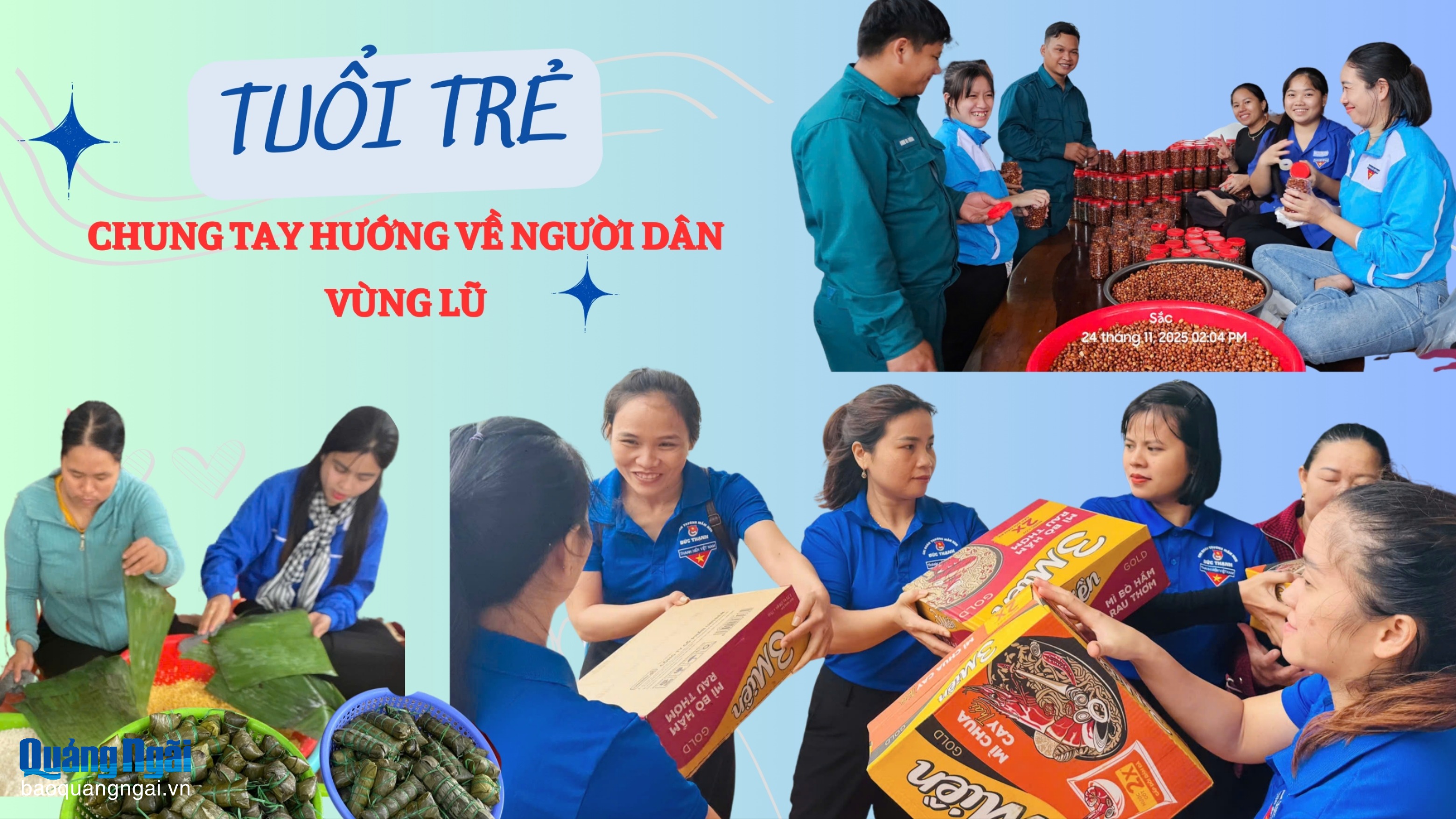 Tuổi trẻ chung tay hướng về người dân vùng lũ