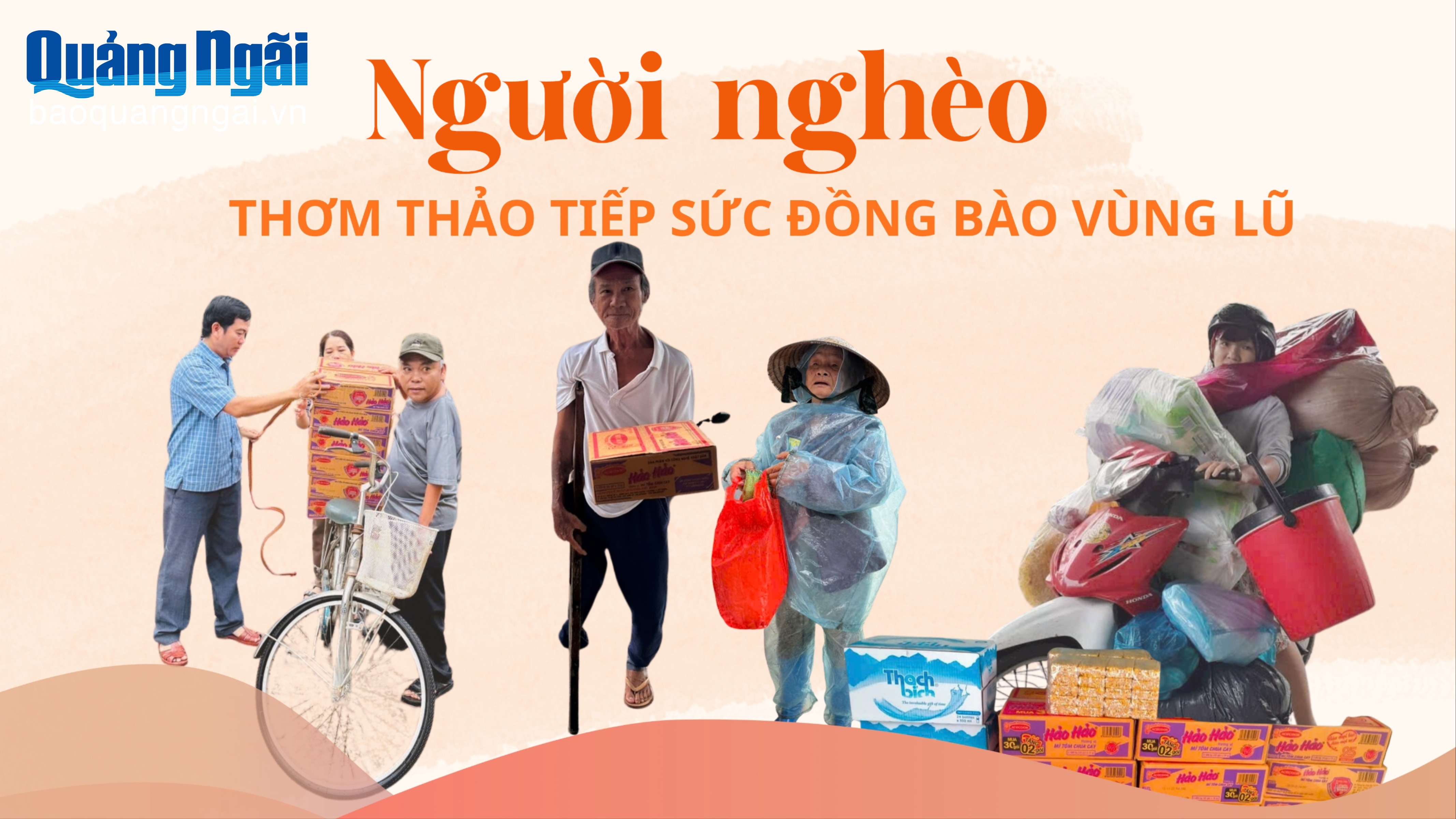 Người nghèo thơm thảo tiếp sức đồng bào vùng lũ