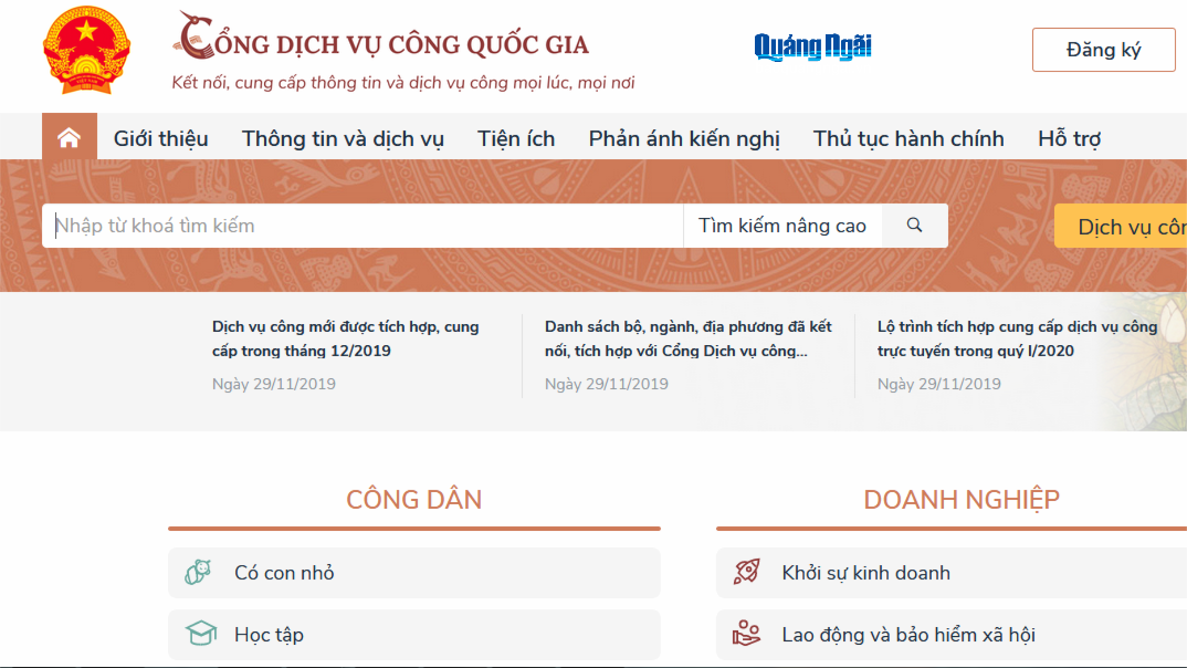 Nghiêm túc xử lý hồ sơ trực tuyến được nộp từ Cổng Dịch vụ công quốc gia