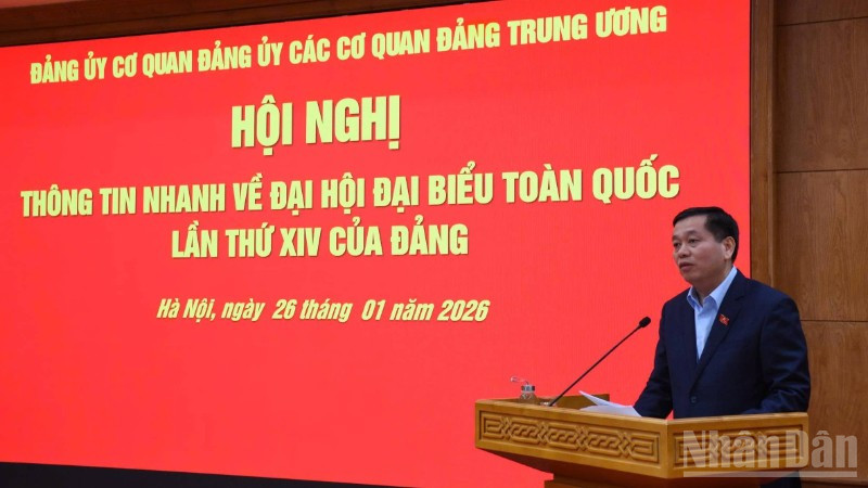 Đảng bộ Cơ quan Đảng ủy các cơ quan Đảng Trung ương thông tin nhanh về Đại hội XIV của Đảng