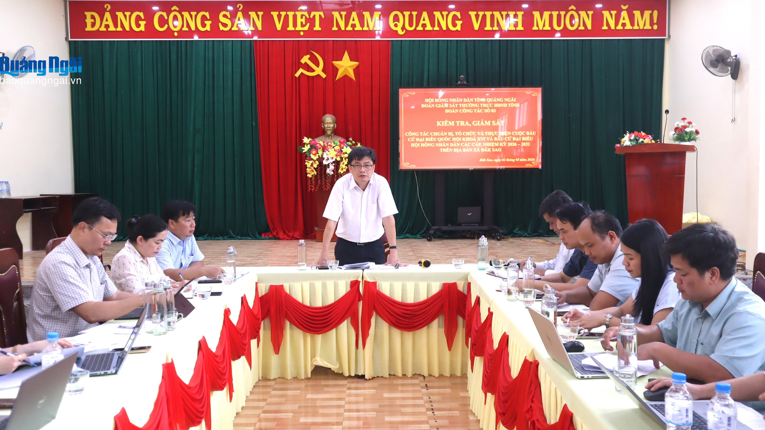 Giám sát công tác chuẩn bị, tổ chức và thực hiện bầu cử tại xã Đăk Sao