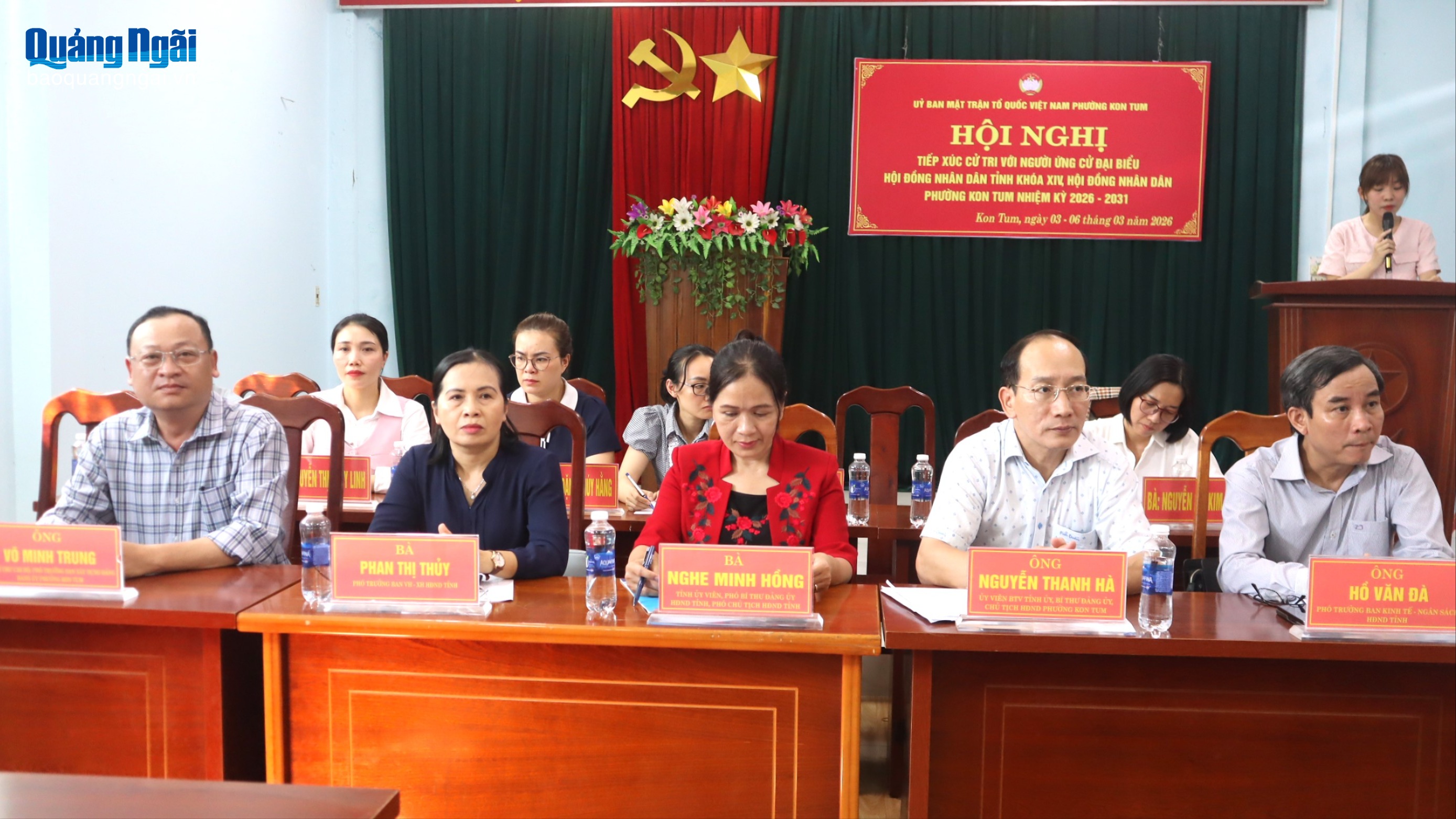 Người ứng cử đại biểu HĐND tỉnh tiếp xúc cử tri phường Kon Tum