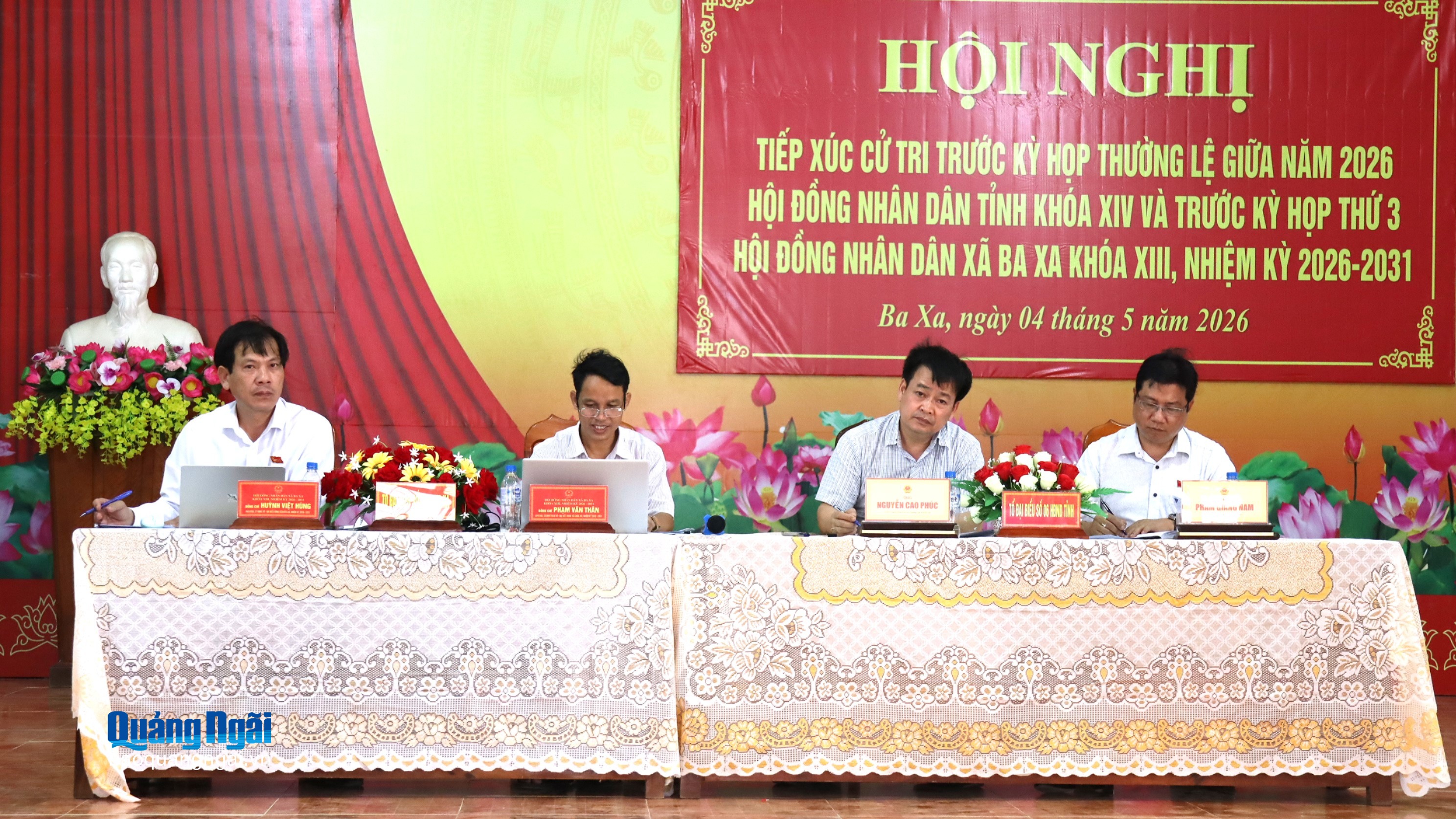 Phó Chủ tịch Thường trực HĐND tỉnh Nguyễn Cao Phúc tiếp xúc cử tri xã Ba Xa