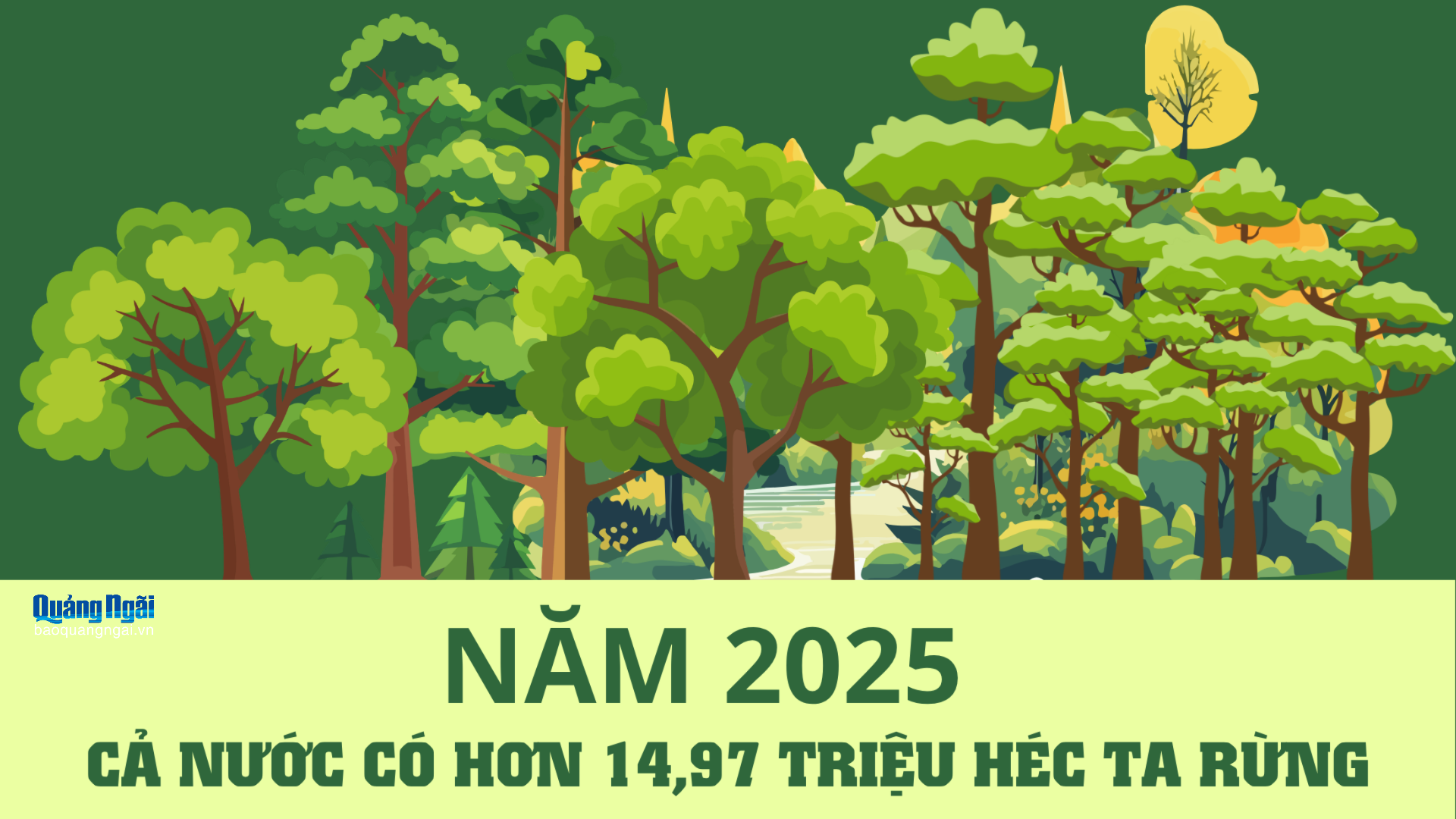 [Infographic]. Năm 2025, cả nước có hơn 14,97 triệu héc ta rừng