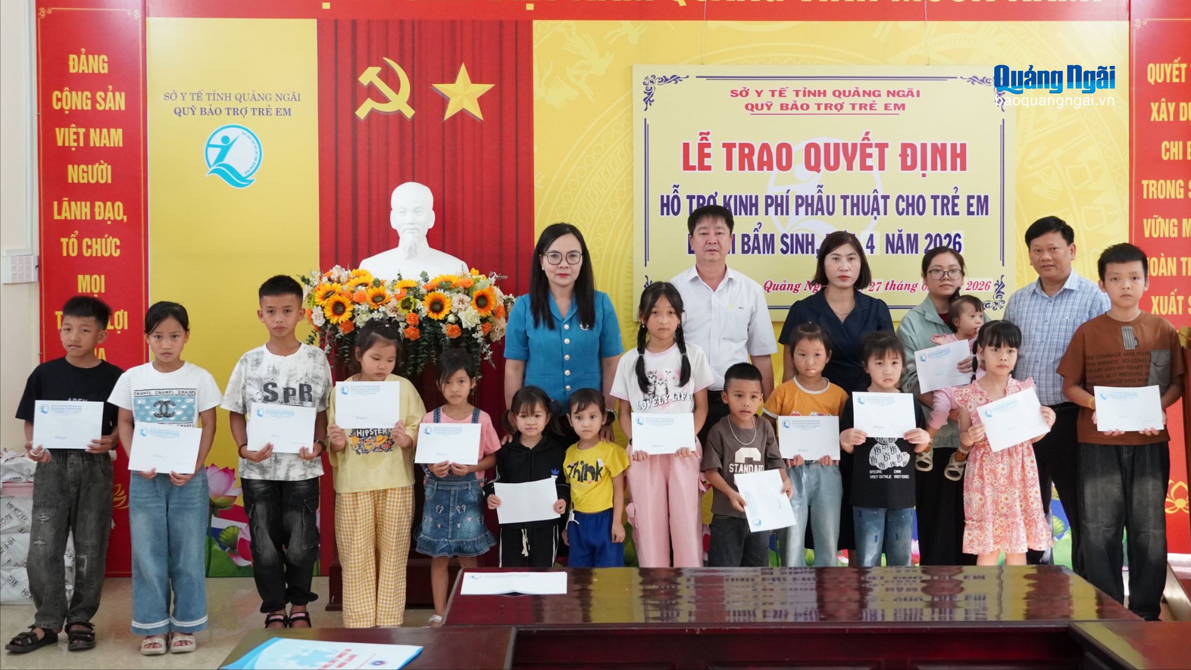 Hỗ trợ kinh phí phẫu thuật tim cho trẻ em có hoàn cảnh khó khăn