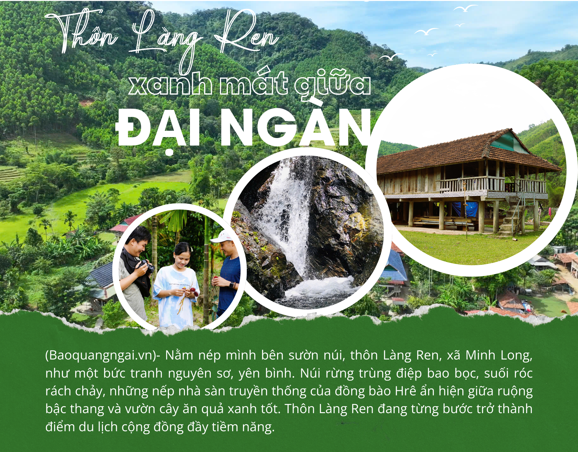 [Emagazine]. Thôn Làng Ren xanh mát giữa đại ngàn