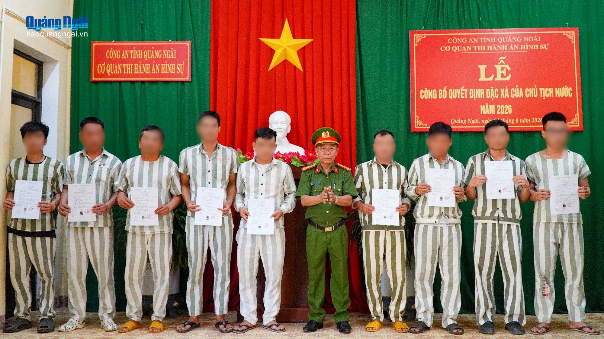 Quảng Ngãi công bố quyết định đặc xá năm 2026 của Chủ tịch nước