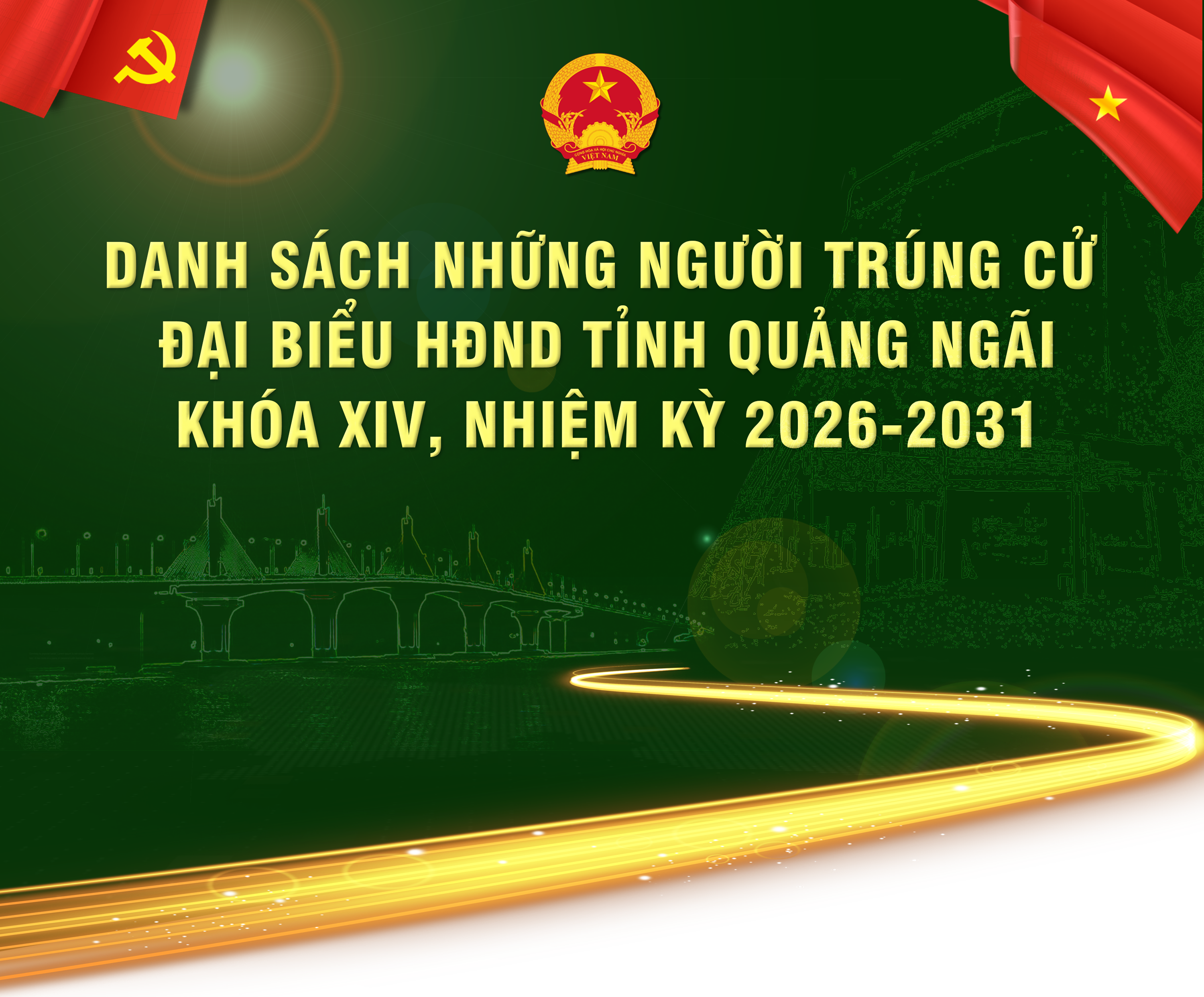 [Infographic]. Danh sách 66 người trúng cử đại biểu HĐND tỉnh Quảng Ngãi khóa XIV, nhiệm kỳ 2026 - 2031
