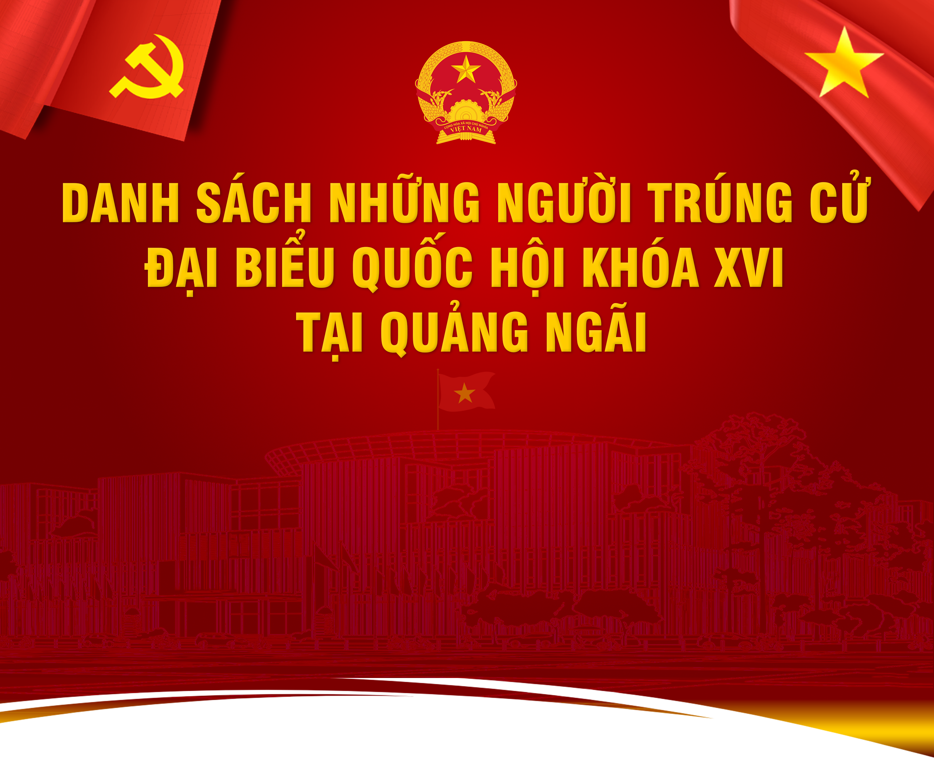 [Infographic]. Danh sách 11 người trúng cử đại biểu Quốc hội khóa XVI tại Quảng Ngãi