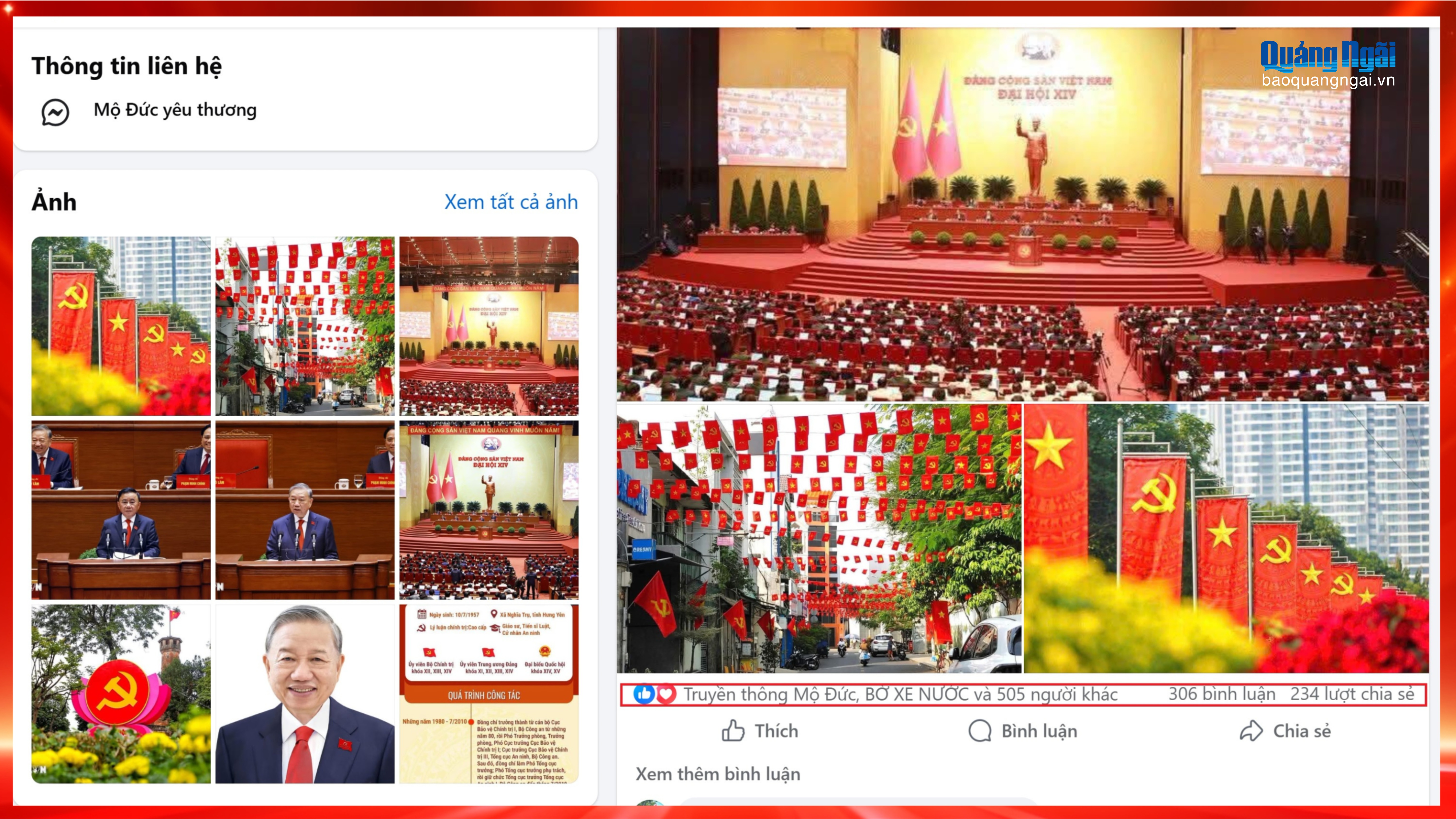 Xã Mộ Đức tiếp tục dẫn đầu trong lan tỏa thông tin về Đại hội XIV của Đảng