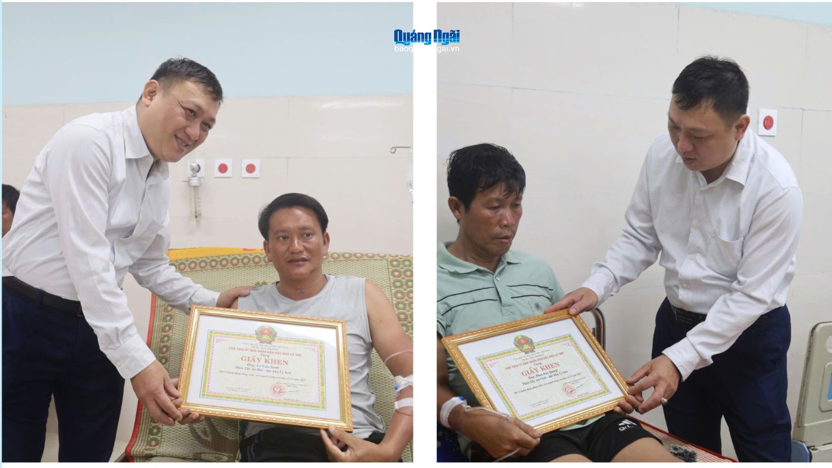 Tặng thưởng Huân chương Dũng cảm cho 2 người dân ở đặc khu Lý Sơn