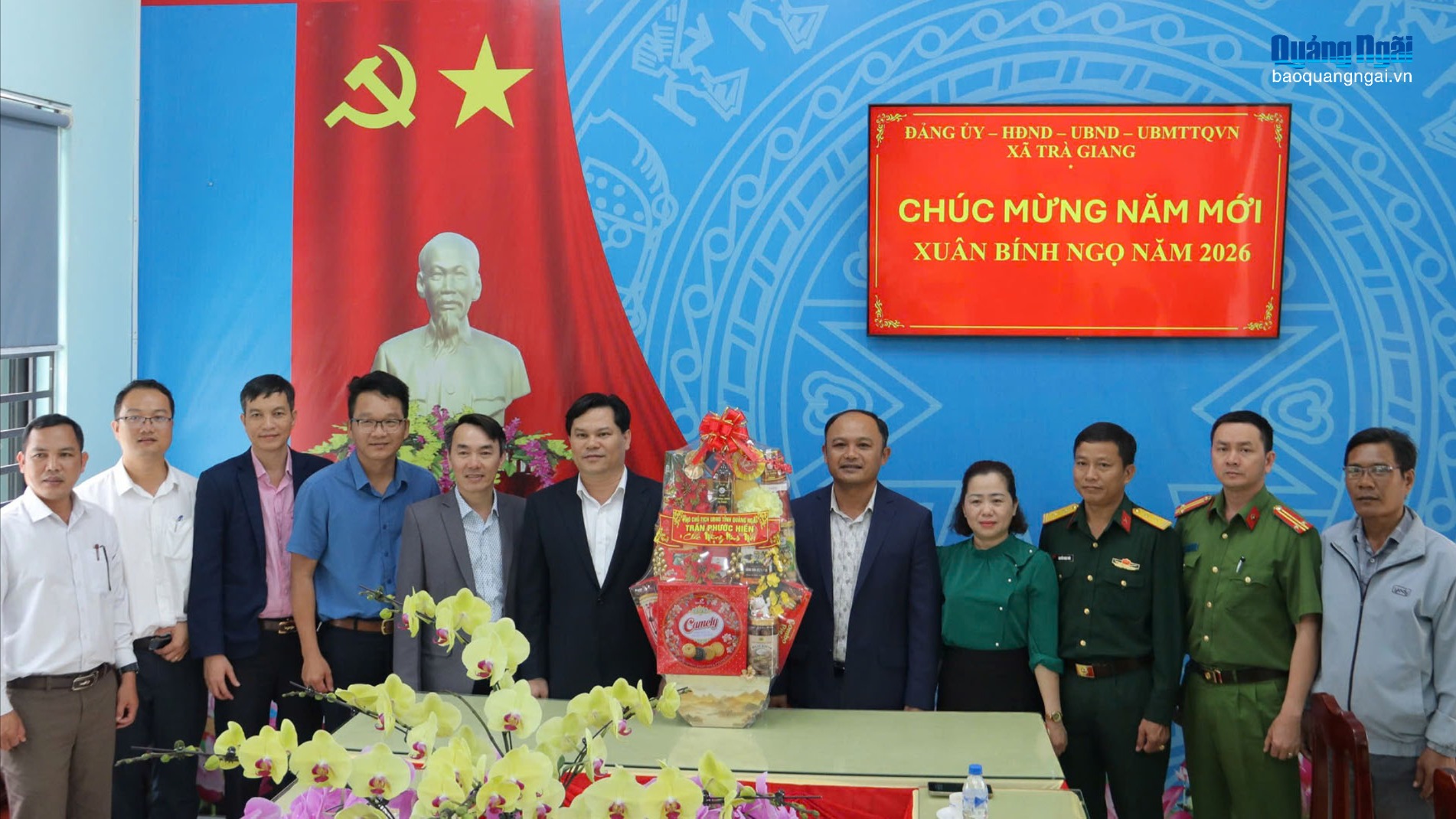 Phó Chủ tịch UBND tỉnh Trần Phước Hiền thăm, chúc Tết xã Trà Giang