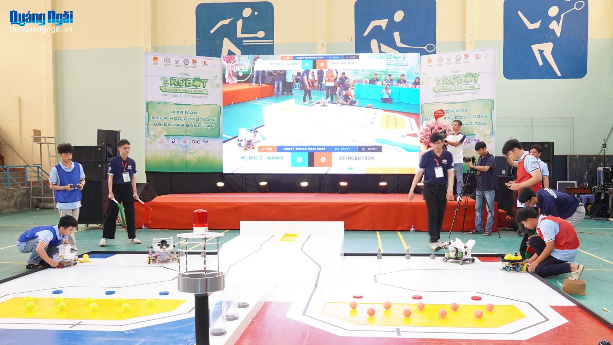 Có 84 đội tham gia Cuộc thi Sáng tạo Robot Quảng Ngãi lần IV