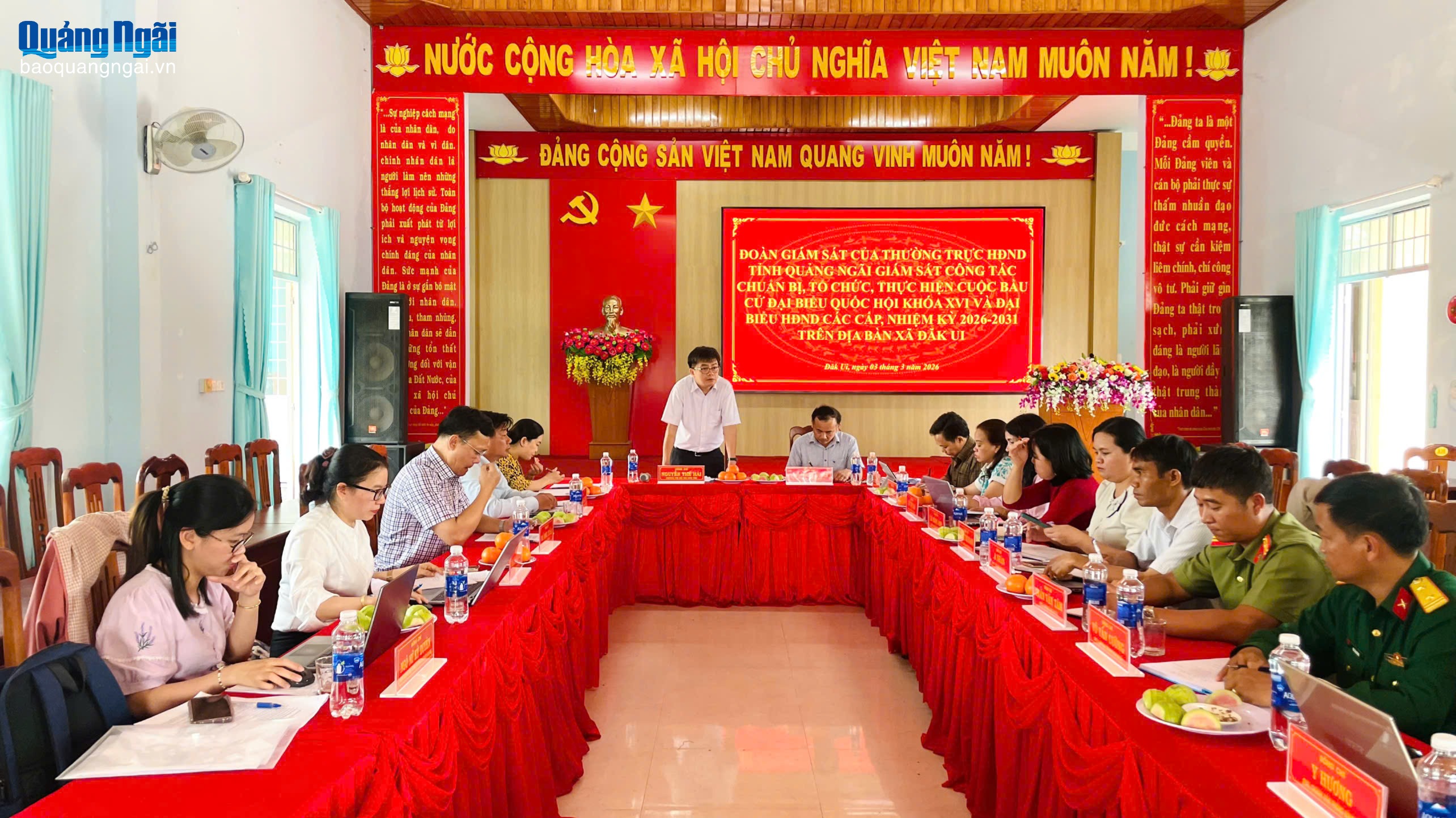 Giám sát công tác chuẩn bị bầu cử tại xã Đăk Ui