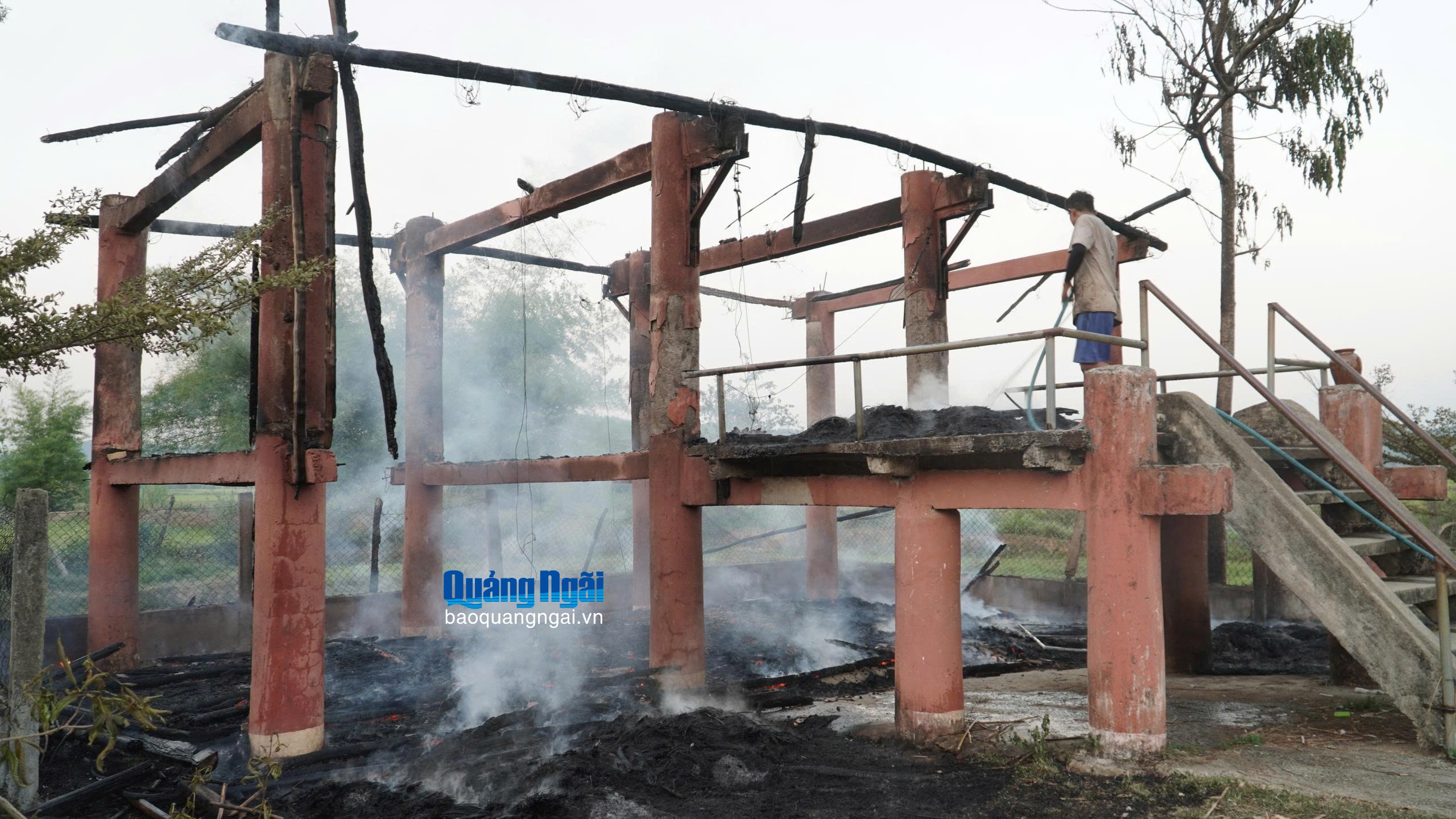 Cháy nhà rông tại xã Đăk Hà
