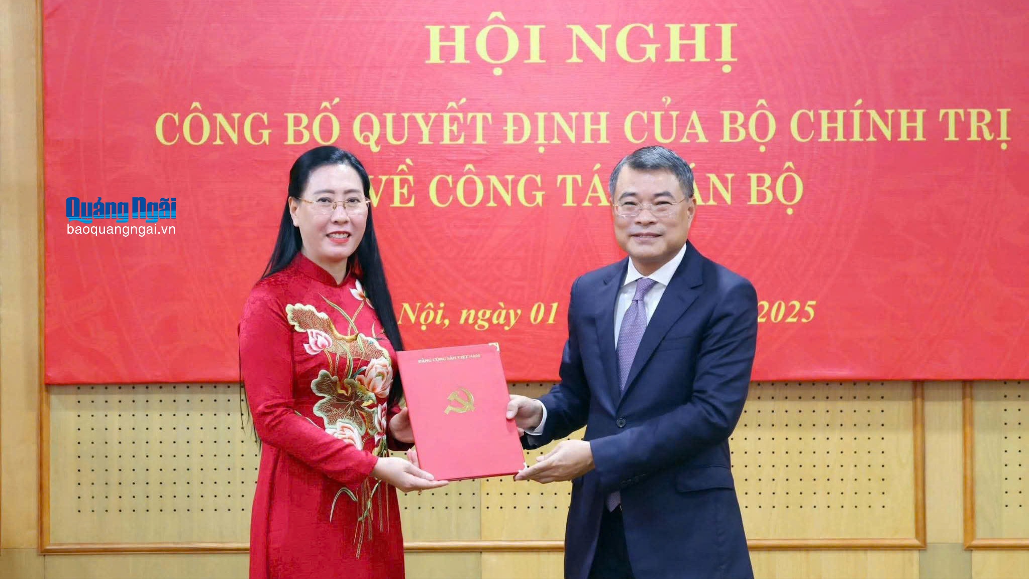 Đồng chí Bùi Thị Quỳnh Vân giữ chức Phó Trưởng Ban Tổ chức Trung ương