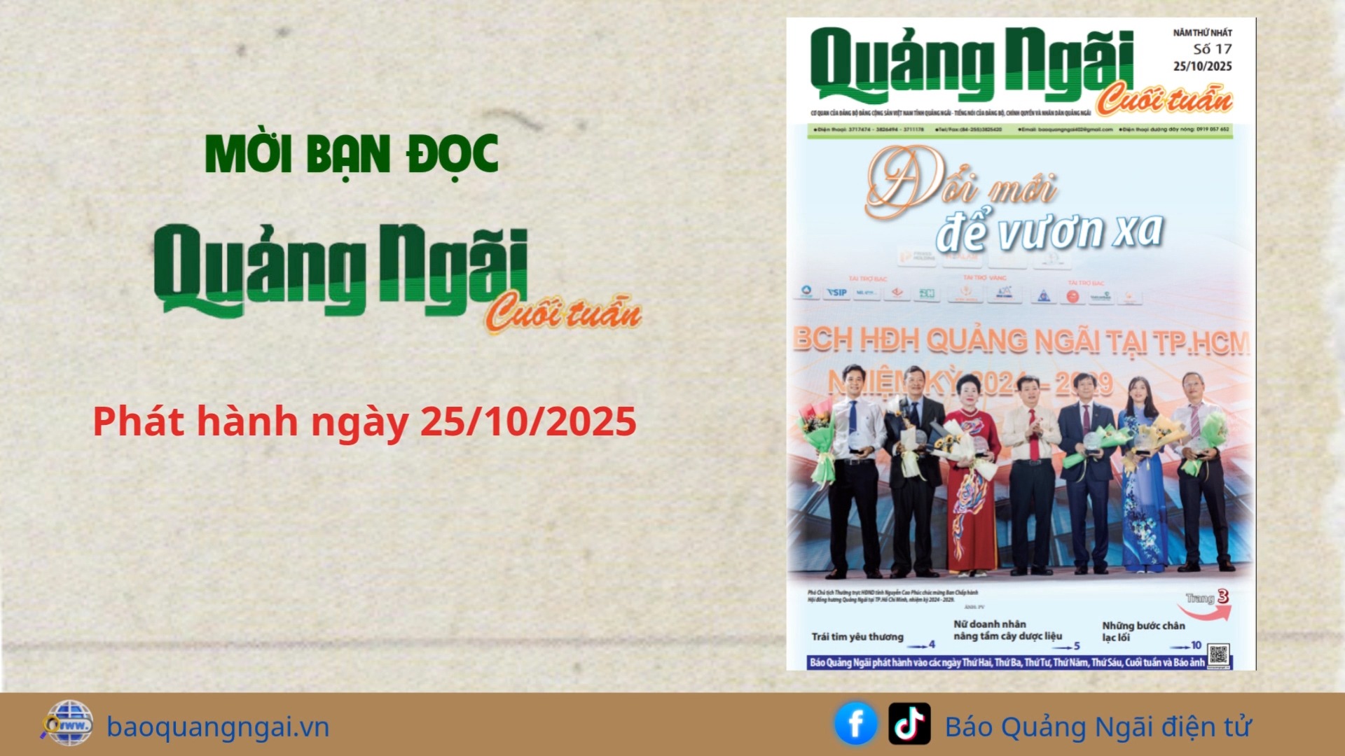 [Video]. Mời bạn đọc Báo Quảng Ngãi cuối tuần