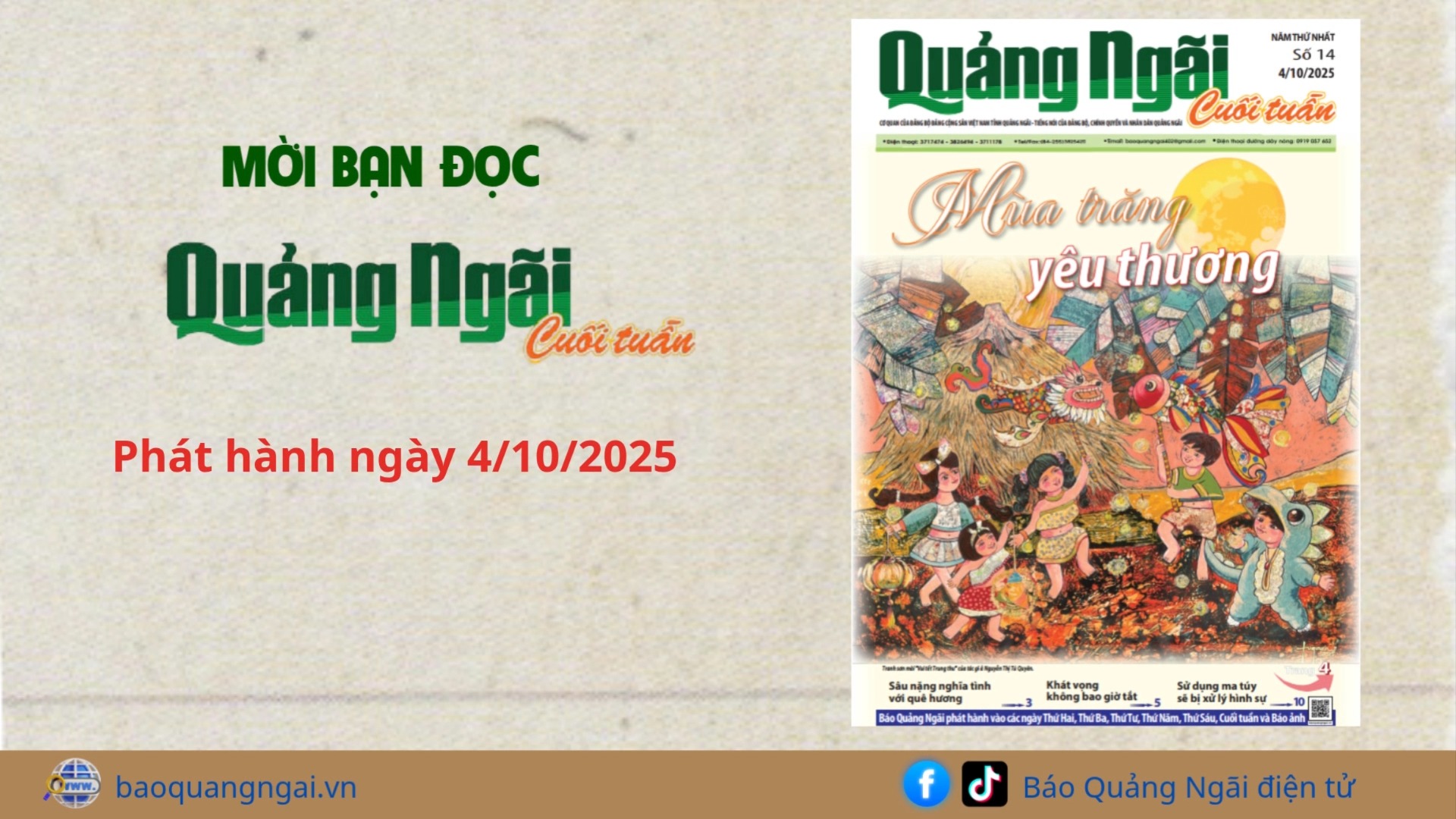 [Video]. Mời bạn đọc Báo Quảng Ngãi cuối tuần