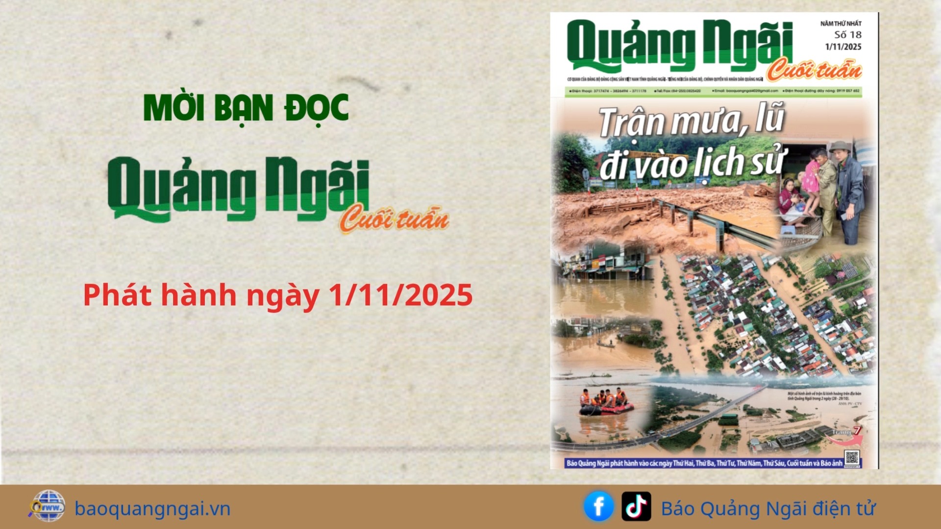 [Video]. Mời bạn đọc Báo Quảng Ngãi cuối tuần