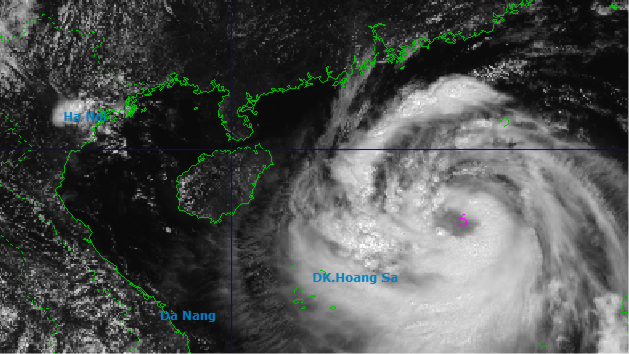 Bão số 11 (Matmo) cấp 11 đang tiến vào khu vực vịnh Bắc Bộ