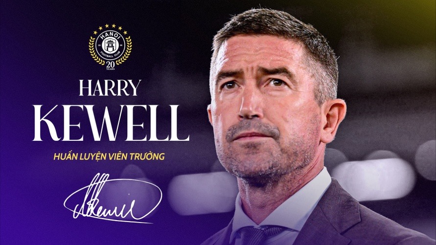 Câu lạc bộ bóng đá Hà Nội bổ nhiệm huấn luyện viên trưởng Harry Kewell