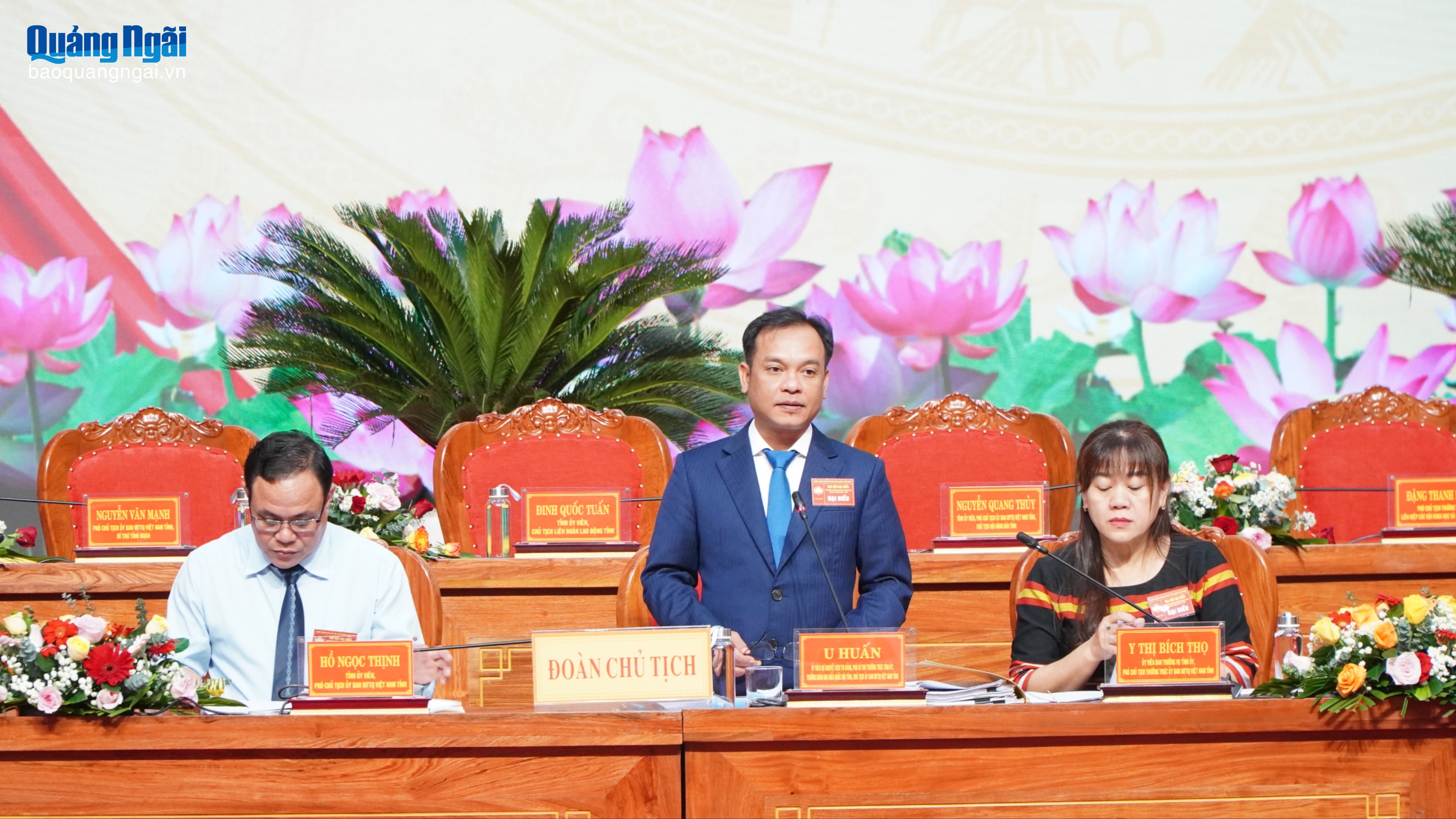 Đồng chí U Huấn được hiệp thương tiếp tục giữ chức Chủ tịch Ủy ban MTTQ Việt Nam tỉnh Quảng Ngãi khóa I