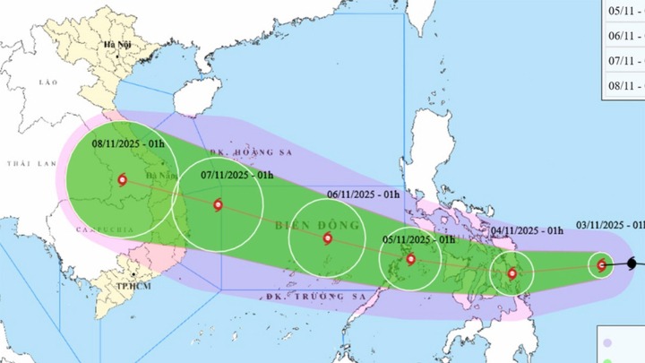 Bão Kalmaegi khả năng mạnh lên trước khi vào Biển Đông