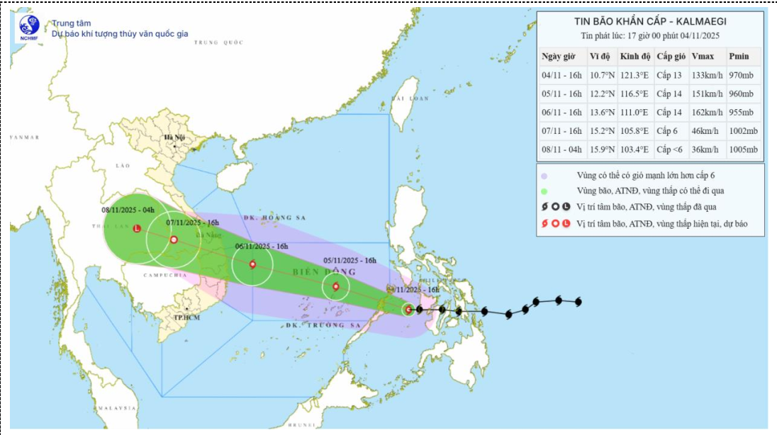 Tin bão khẩn cấp (cơn bão Kalmaegi)