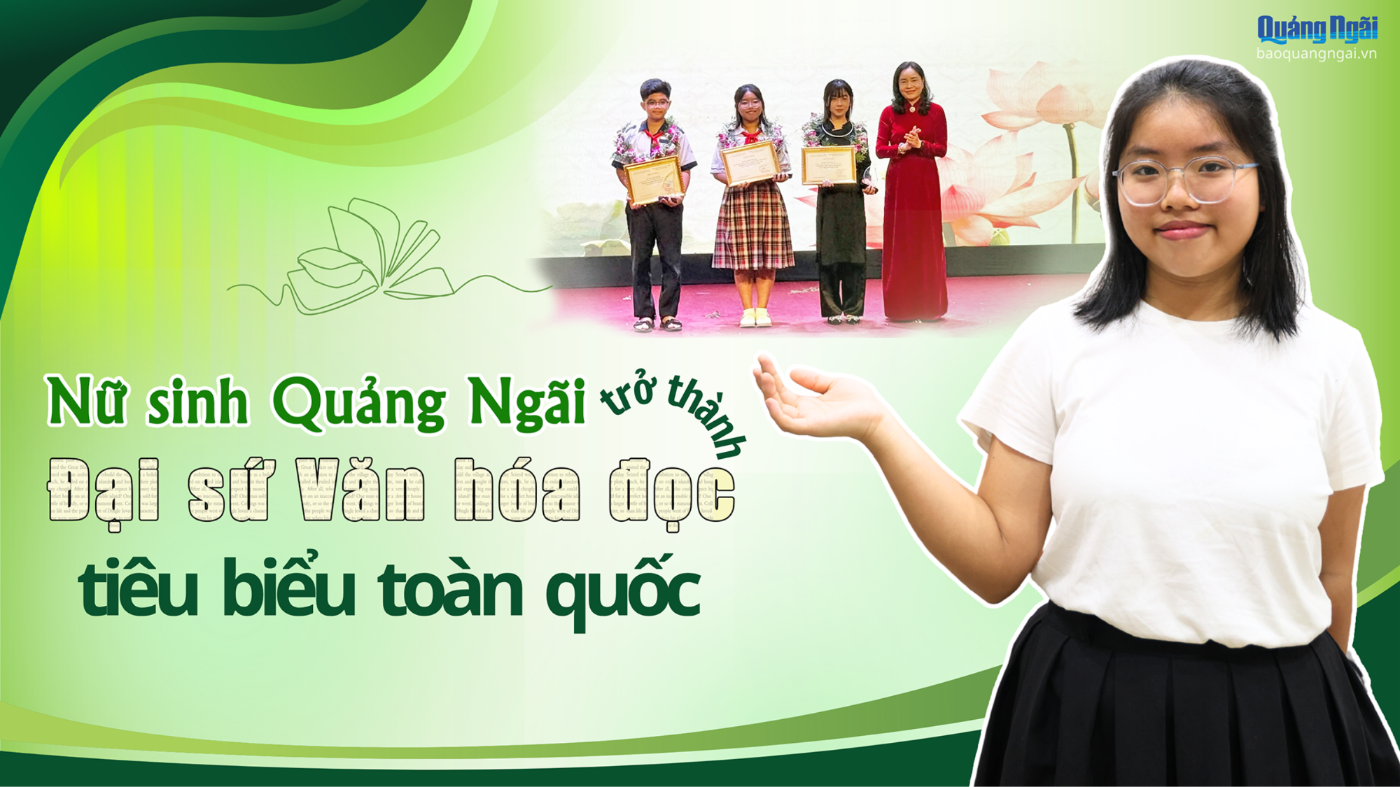 Nữ sinh Quảng Ngãi trở thành Đại sứ Văn hóa đọc tiêu biểu toàn quốc