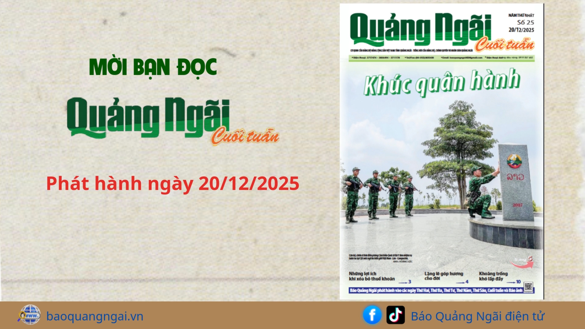 [Video]. Mời bạn đọc Báo Quảng Ngãi cuối tuần