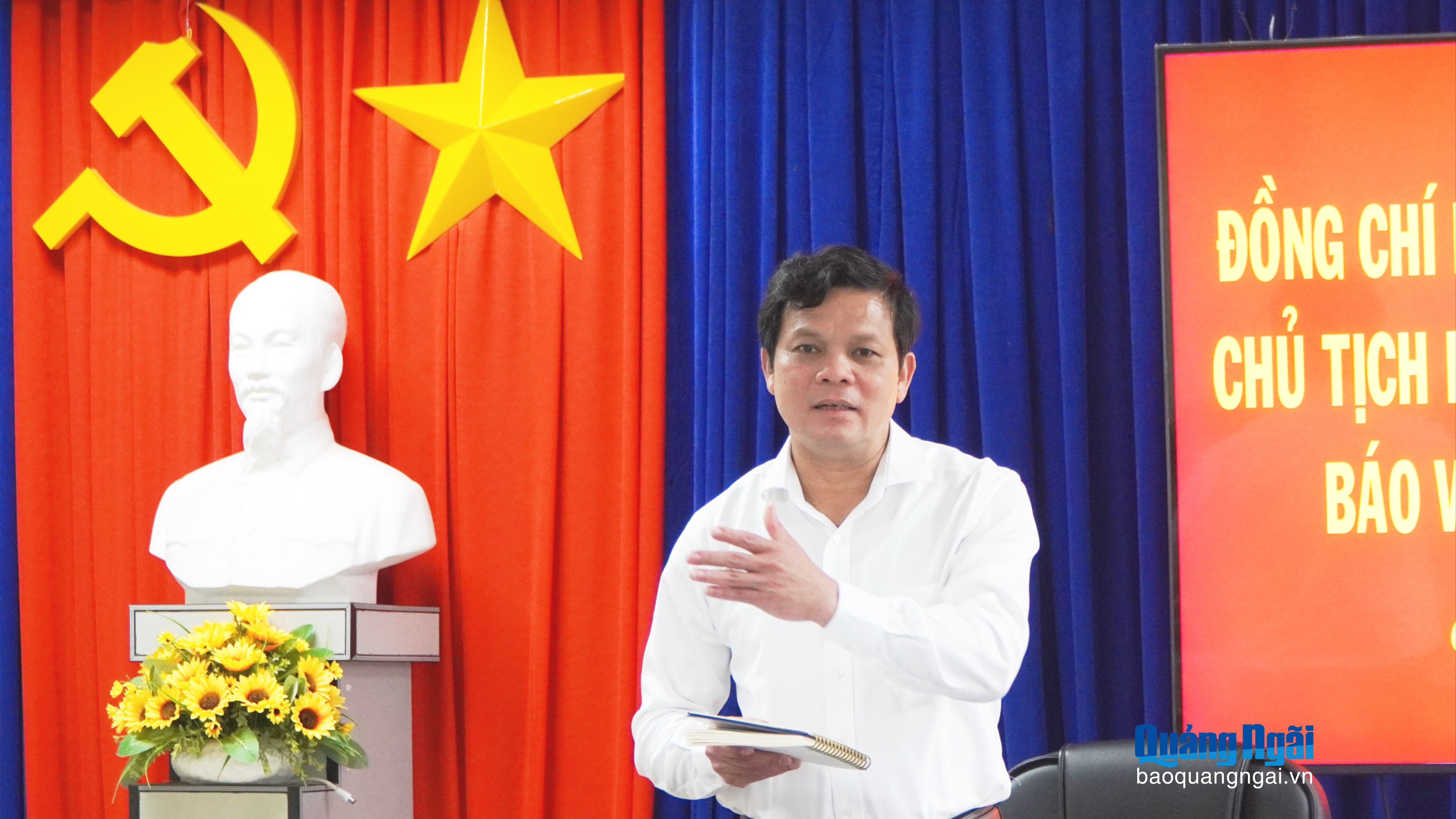 Phó Bí thư Tỉnh ủy Nguyễn Đức Tuy làm việc với Báo và Phát thanh, Truyền hình Quảng Ngãi