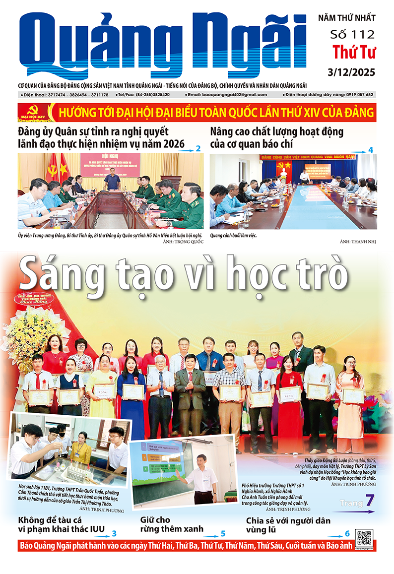 Số báo 112, ra ngày 3/12/2025