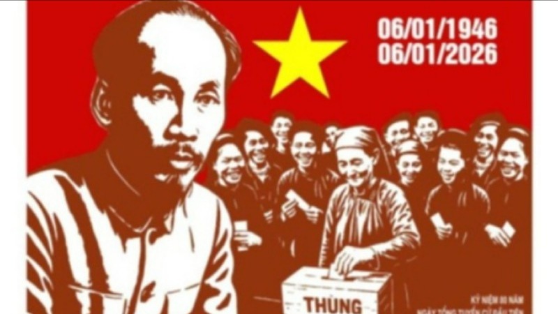 Đẩy mạnh tuyên truyền cổ động trực quan kỷ niệm 80 năm Ngày Tổng tuyển cử đầu tiên bầu Quốc hội Việt Nam