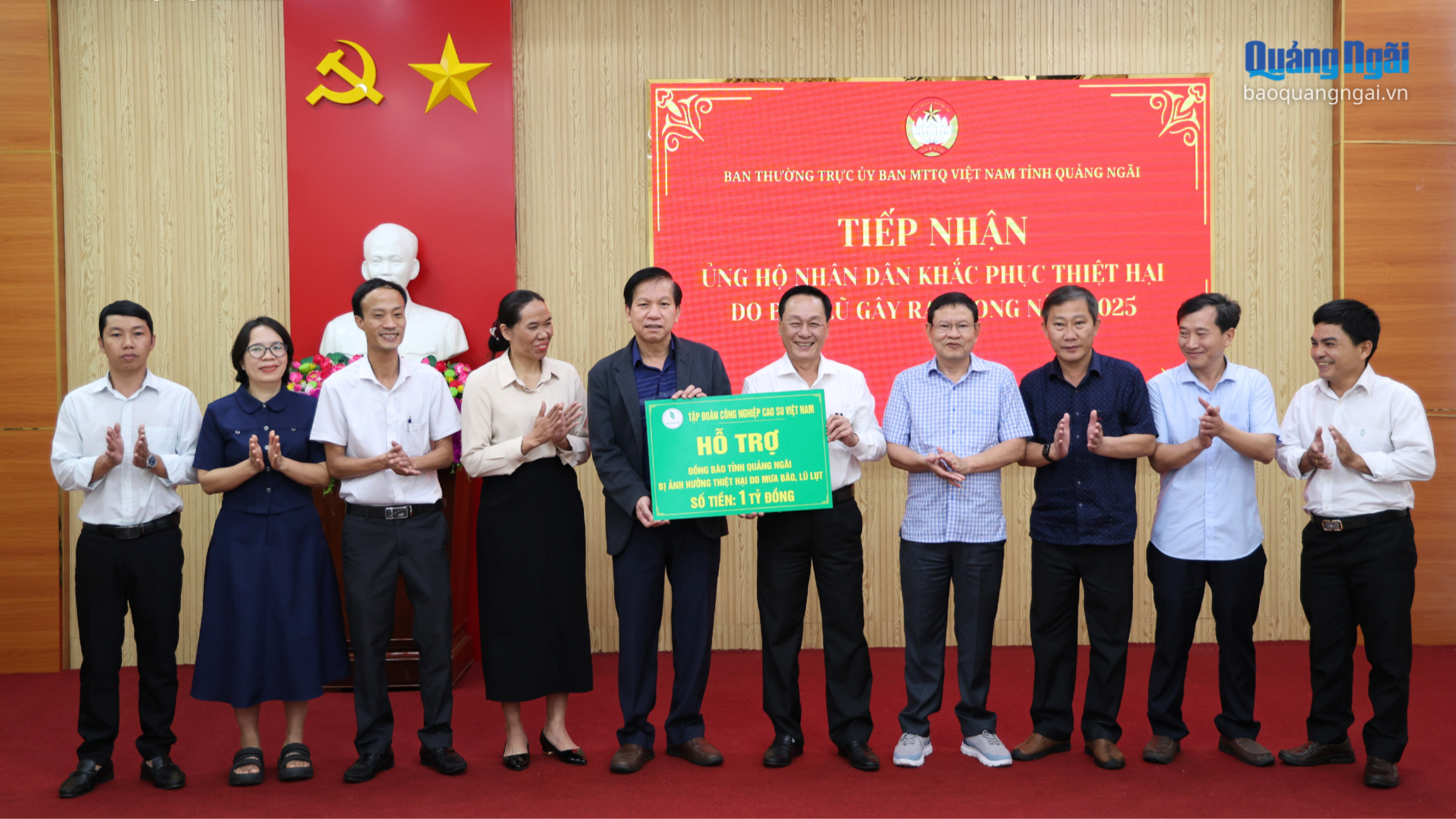 Tiếp nhận kinh phí hỗ trợ khắc phục thiệt hại bão lũ