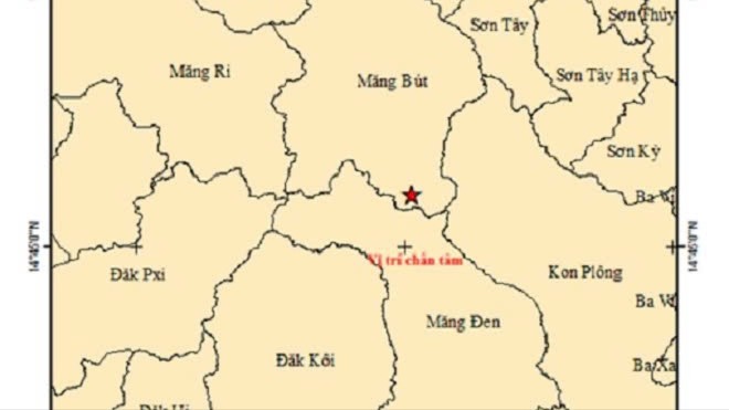 Động đất mạnh 3.3 độ ở Quảng Ngãi