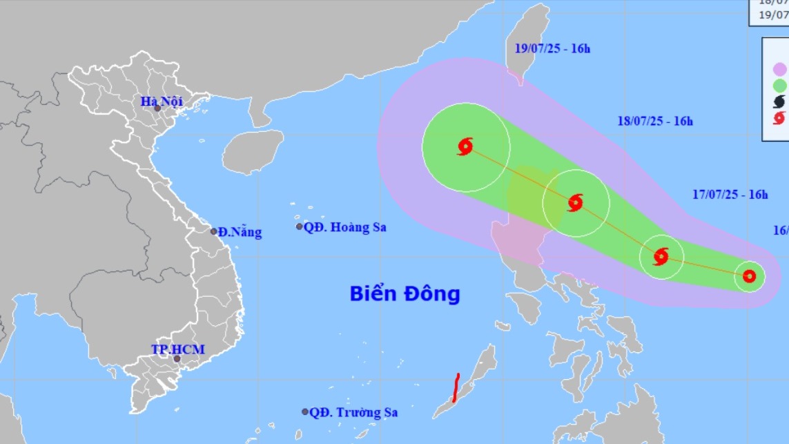 Áp thấp nhiệt đới có khả năng mạnh lên thành bão trên Biển Đông