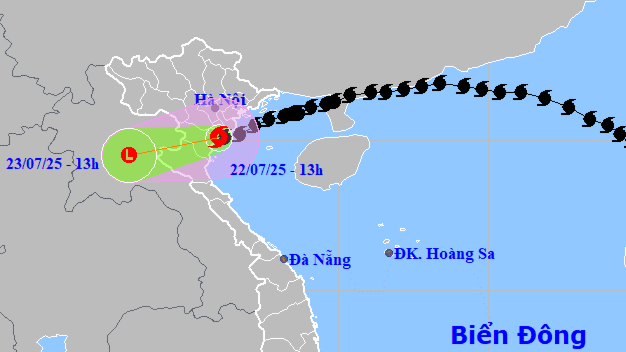 Trong 24 giờ tới, bão số 3 khả năng suy yếu thành áp thấp nhiệt đới