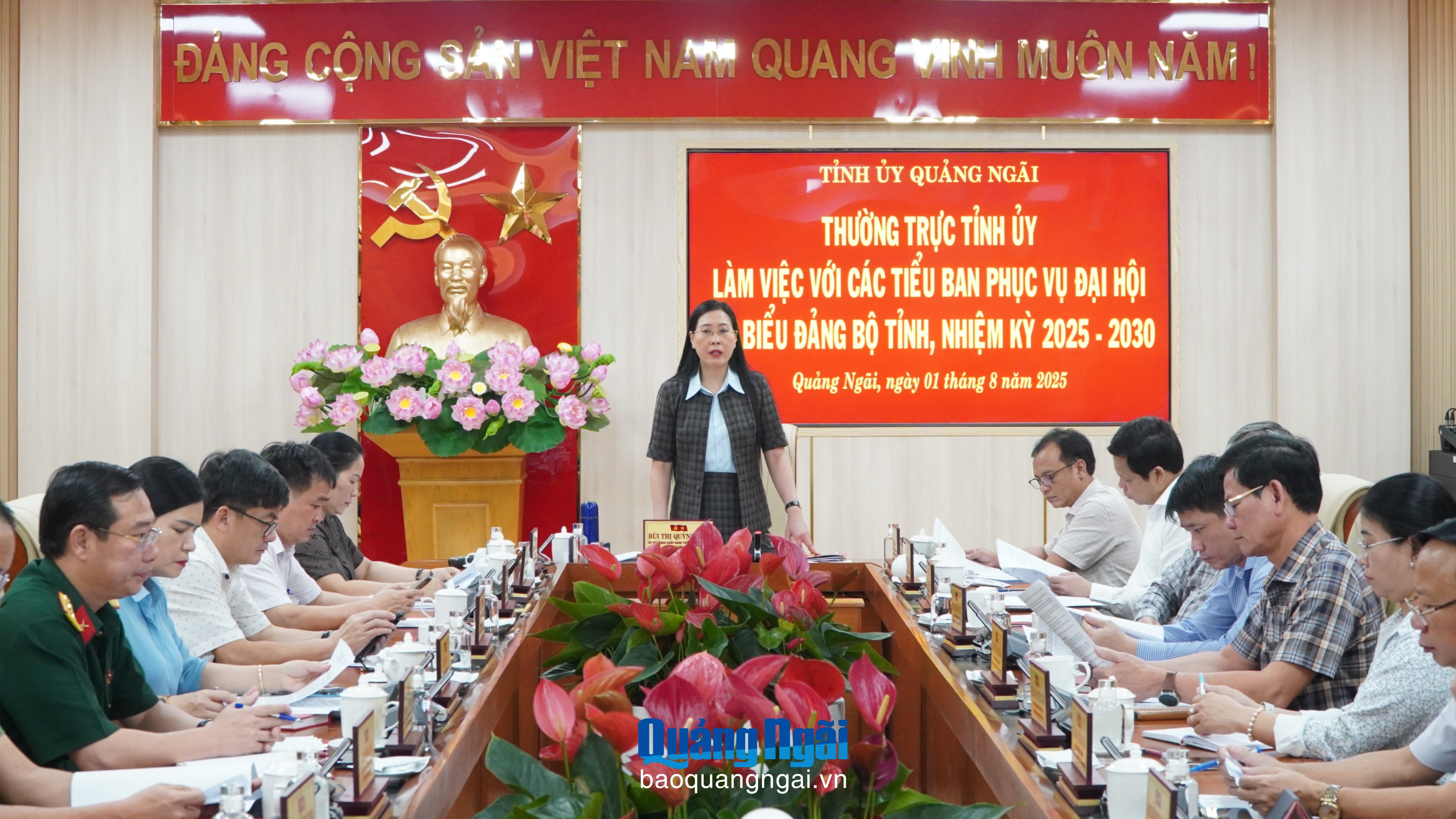 Thường trực Tỉnh ủy làm việc với các tiểu ban phục vụ Đại hội đại biểu Đảng bộ tỉnh lần thứ I, nhiệm kỳ 2025 - 2030