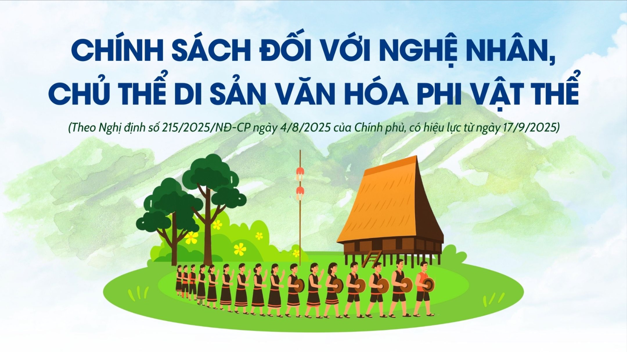 [Infographic]. Chính sách đối với nghệ nhân, chủ thể di sản văn hóa phi vật thể