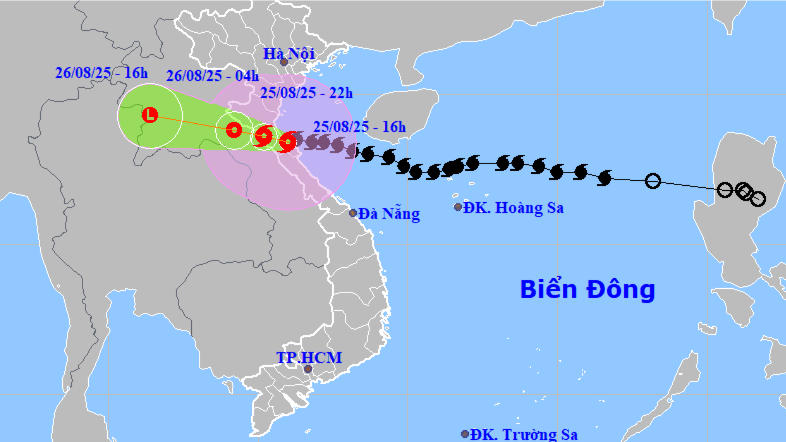 Bão giảm cấp hướng vào bắc Hà Tĩnh và nam Nghệ An