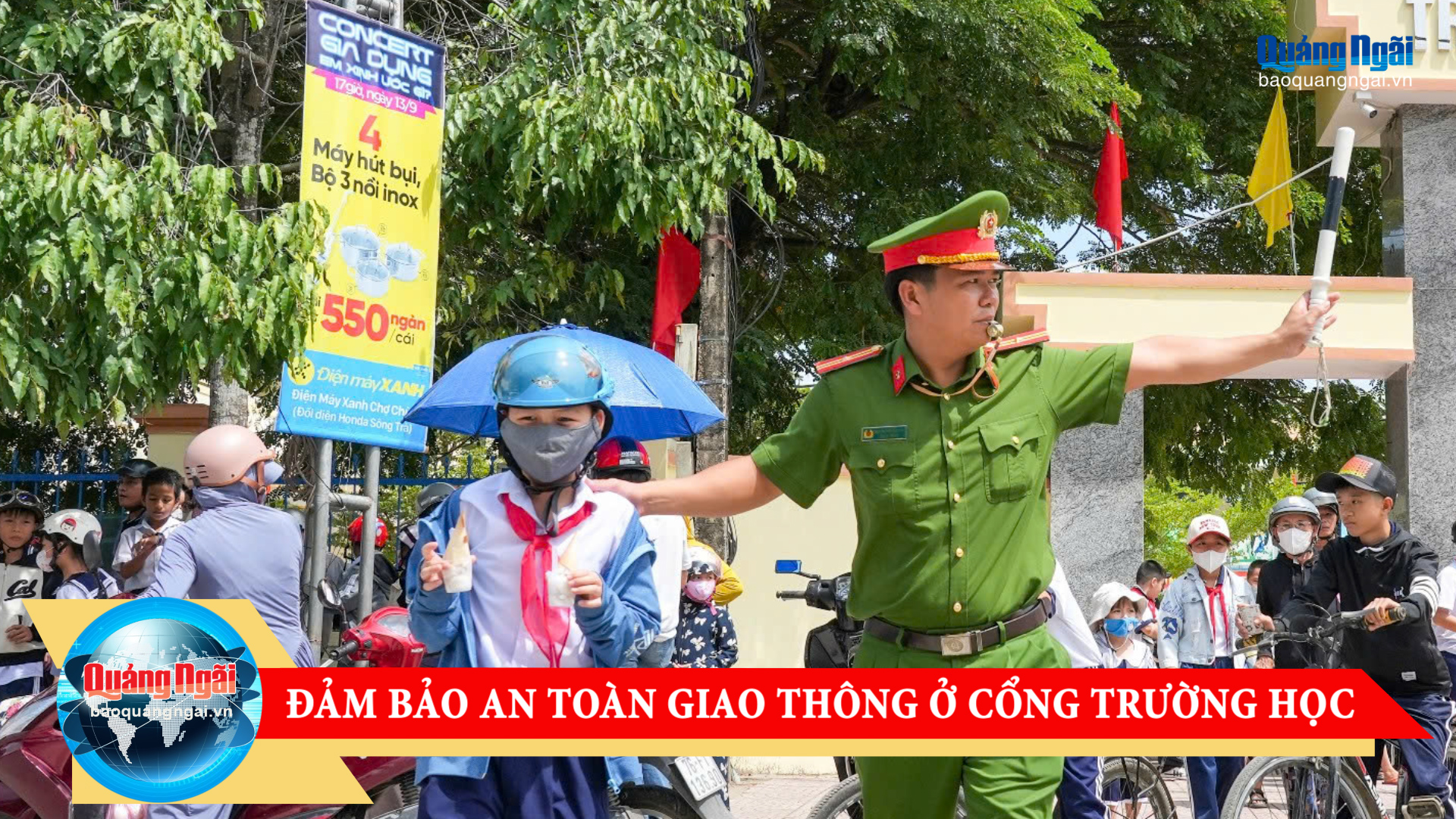 [Video]. Đảm bảo an toàn giao thông ở cổng trường