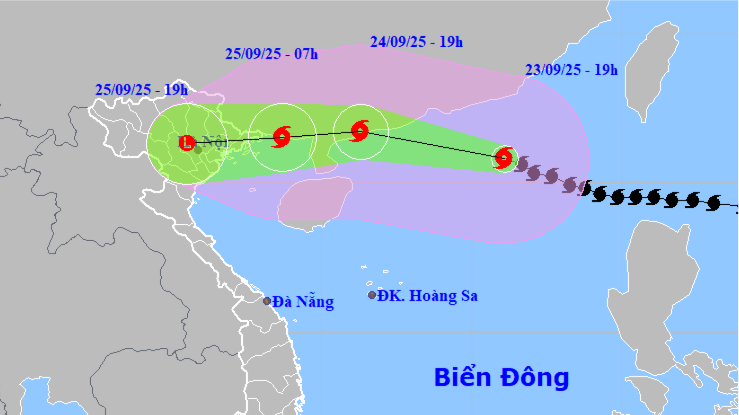 Bão số 9 di chuyển nhanh, gây biển động dữ dội và mưa lớn diện rộng tại các tỉnh miền Bắc